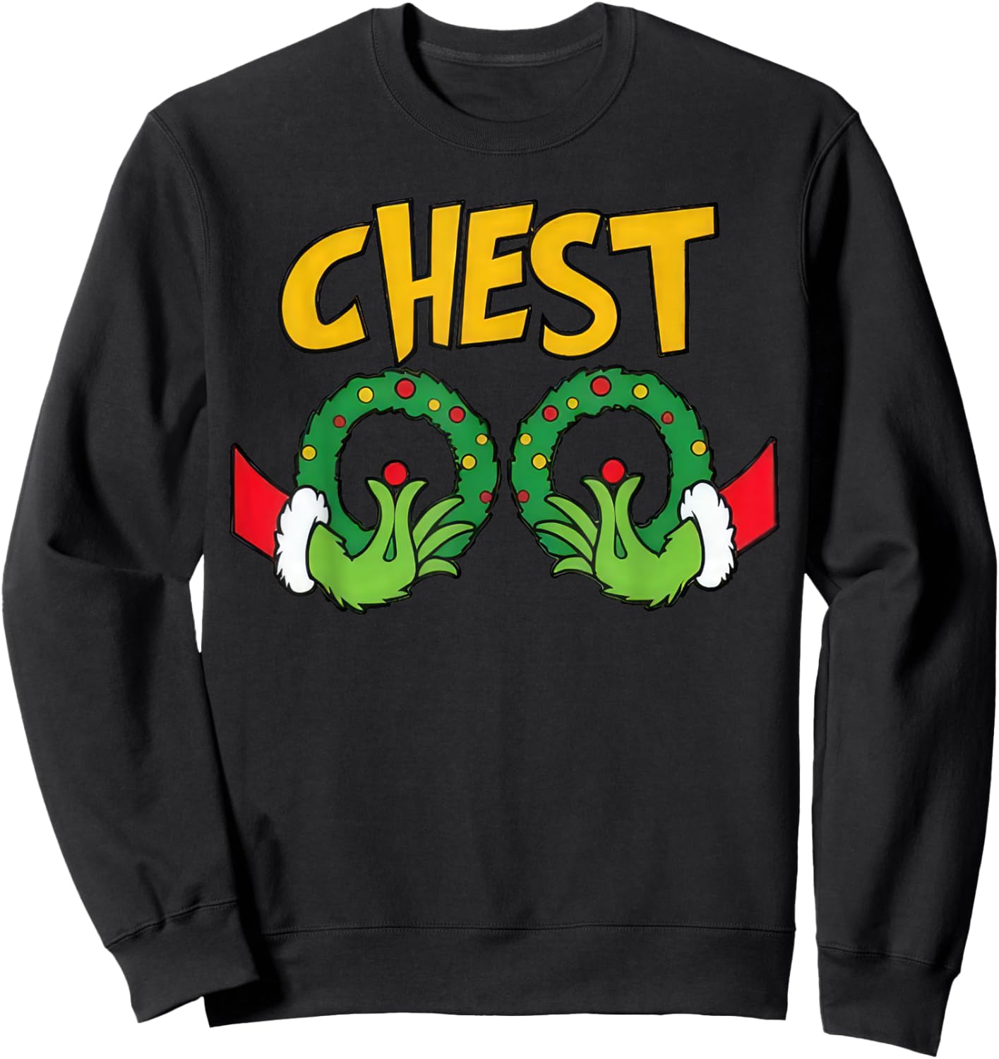 Chest Nuts Christmas Shirt Funny Matching Couple Chestnuts Sweatshirt - Sweatshirt | Black