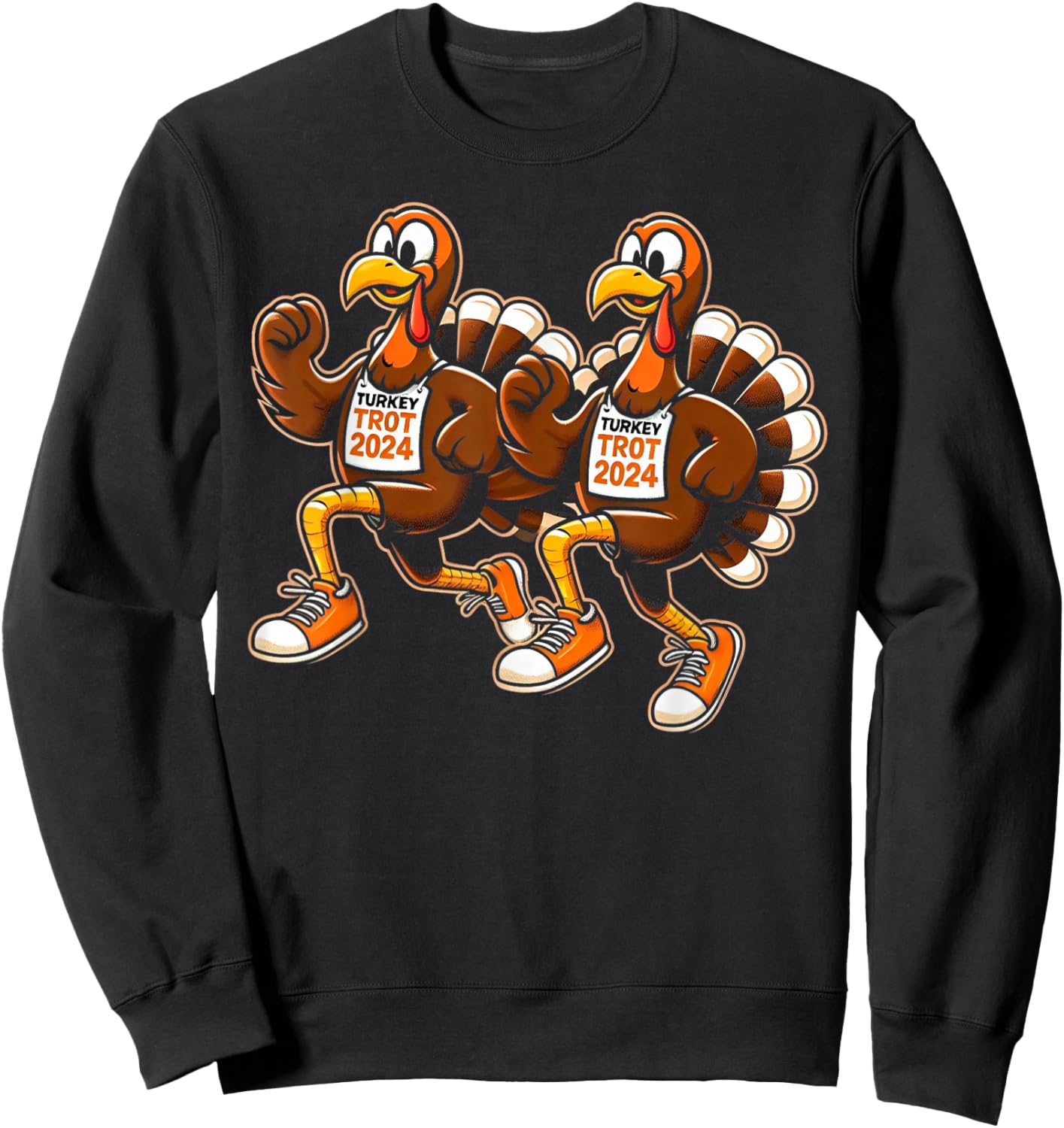 Thanksgiving Turkey Running Outfit Gear Costume Turkey Trot Sweatshirt - Sweatshirt | Black