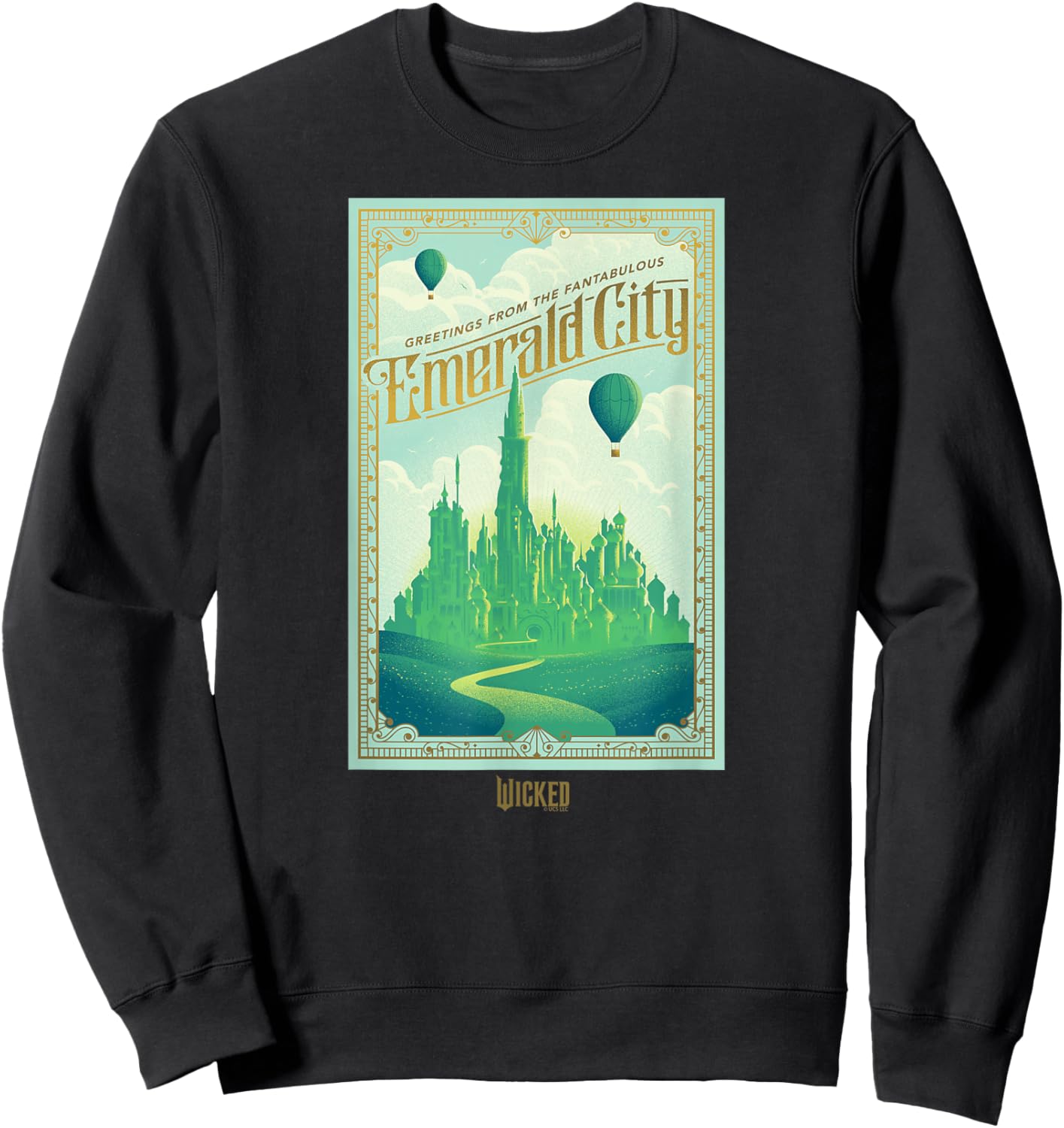 Wicked Greetings from The Fantabulous Emerald City Sweatshirt - Sweatshirt | Black