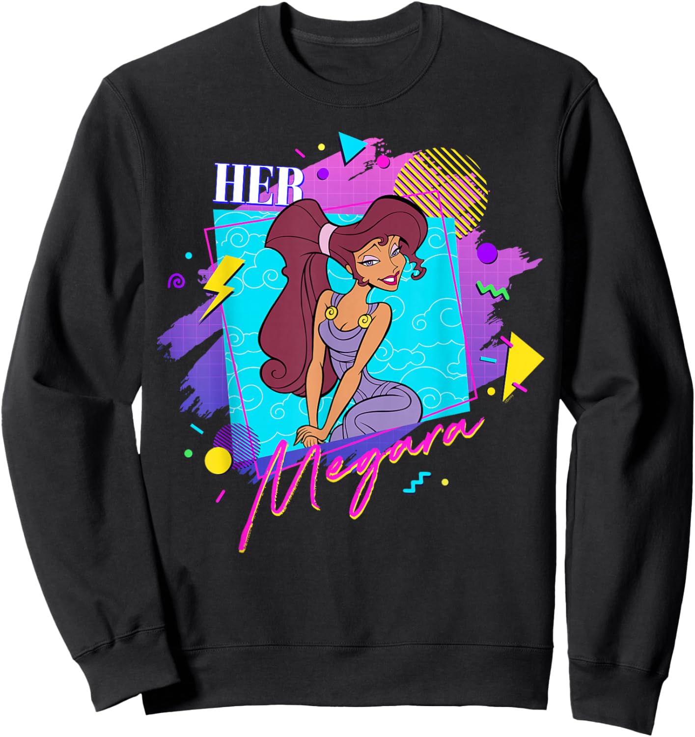 Disney Hercules Valentine's Couples Matching Her Megara Sweatshirt - Sweatshirt | Black