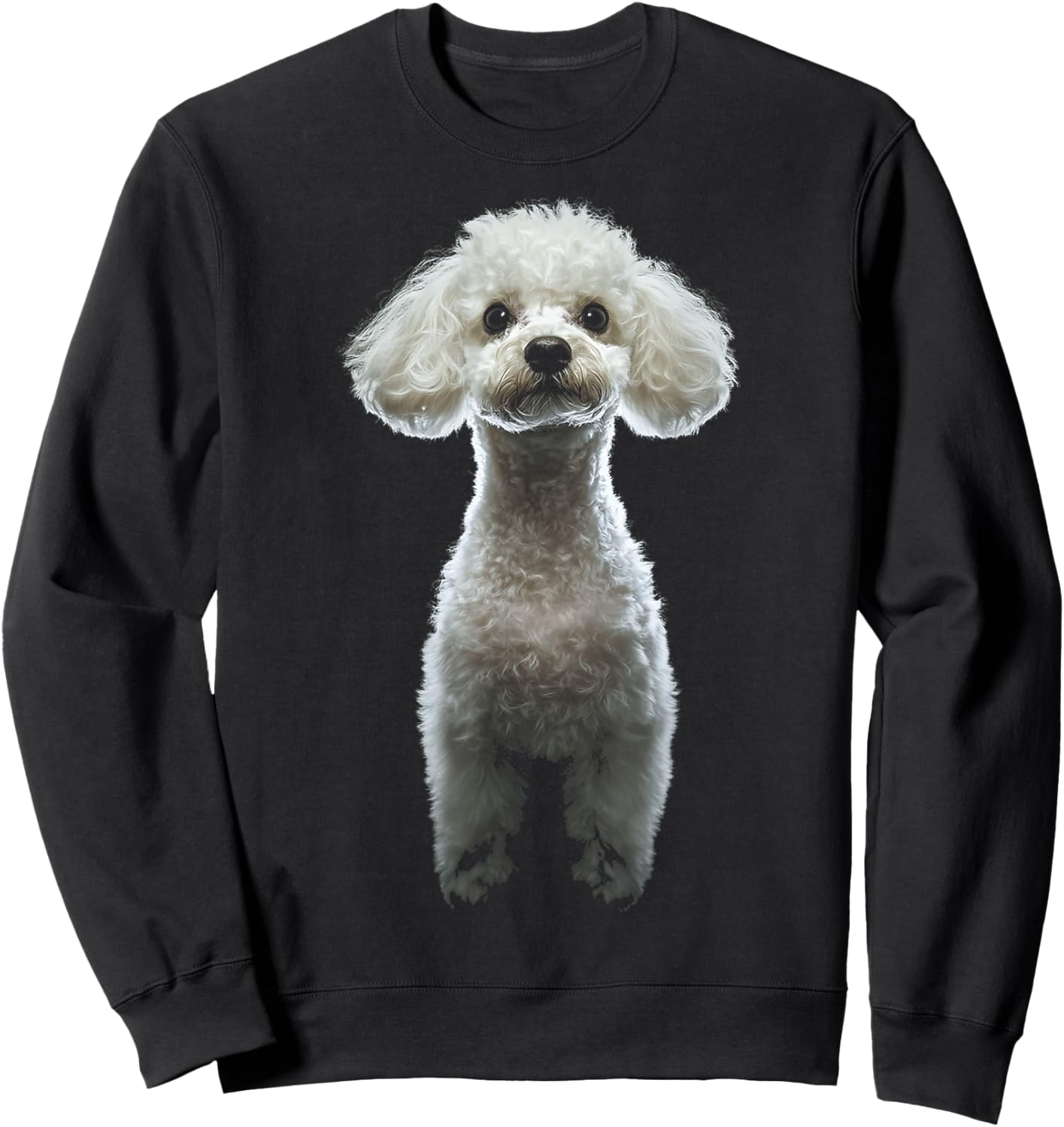 Poodle Dog Motif Pet Artwork Poodle Men Women Kids Sweatshirt - Sweatshirt | Black