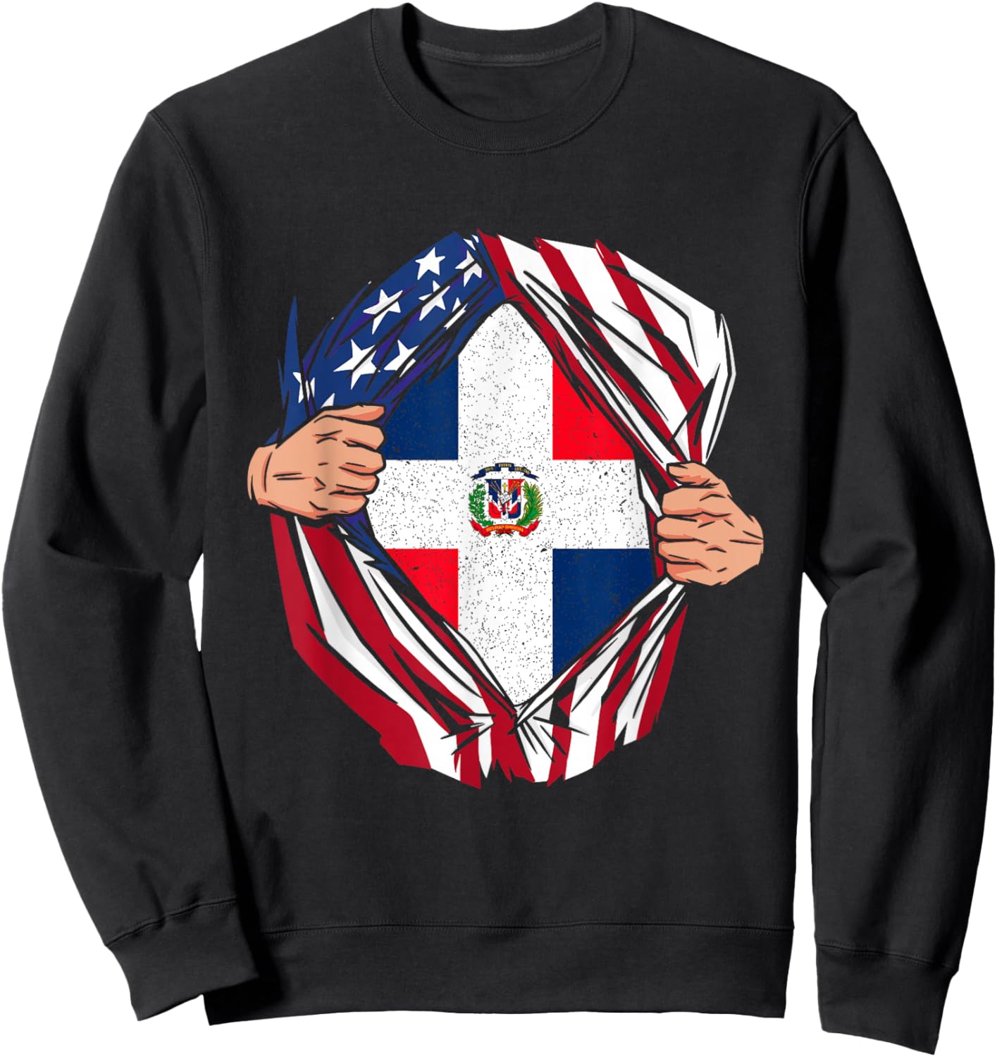 Dominican Republic Pride Funny National Expat Patriotic Sweatshirt - Sweatshirt | Black