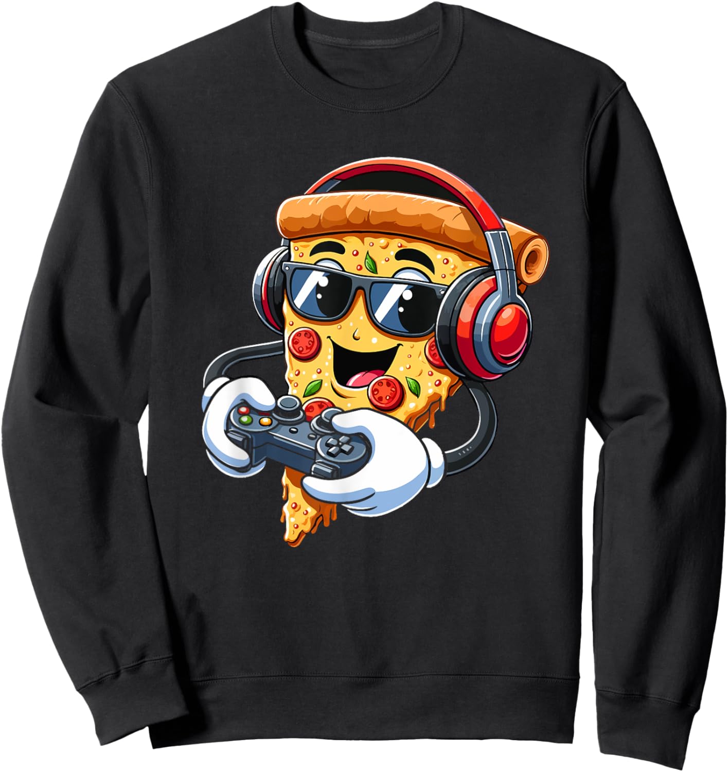 Gamer Pizza Video Gaming Boy Enthusiast Gamer Teen Sweatshirt - Sweatshirt | Black