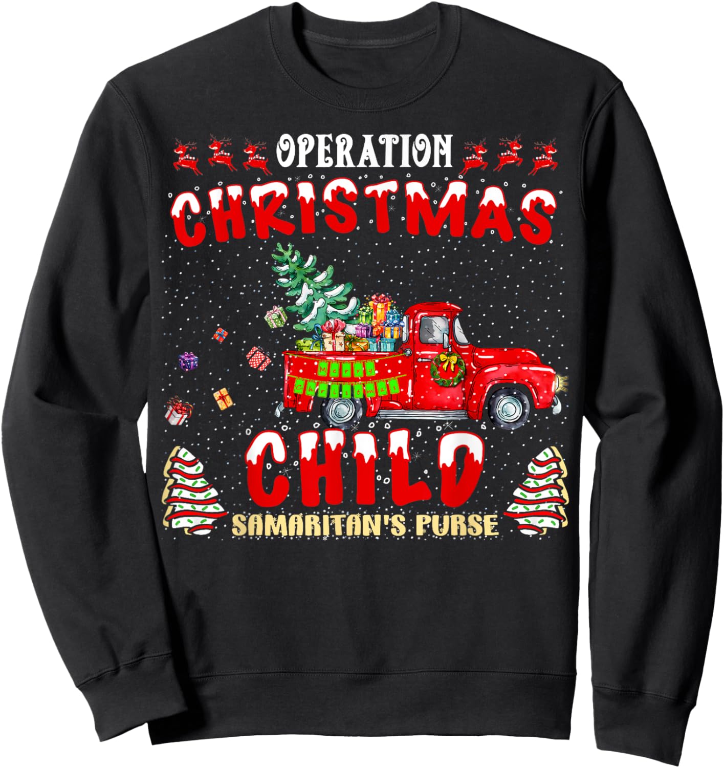 Operation Christmas Child Funny Family Matching Xmas Sweatshirt - Sweatshirt | Black