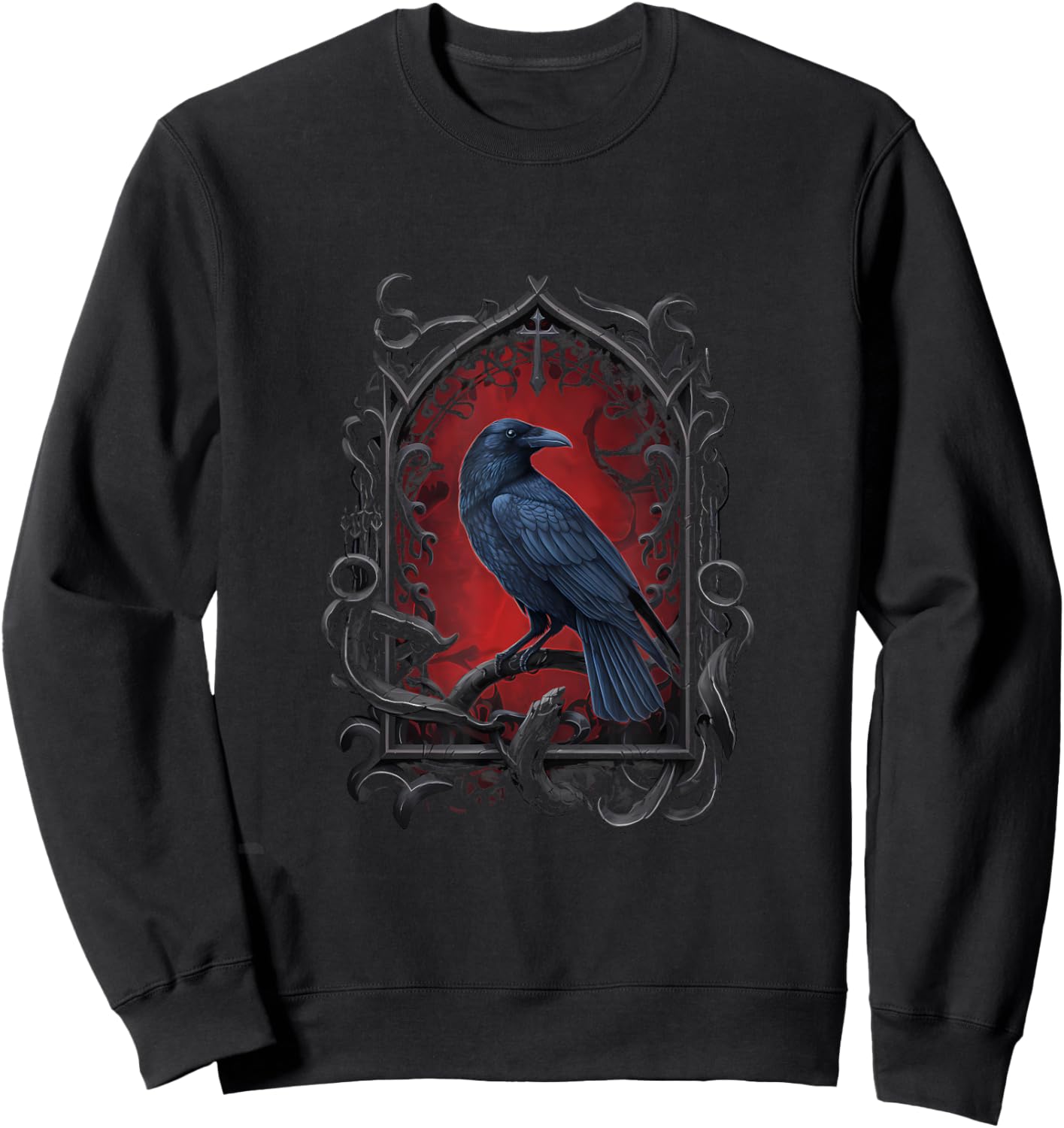 Crow Witch Witchcraft Gothic Goth Sweatshirt - Sweatshirt | Black