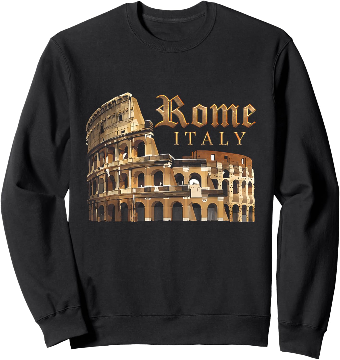 Retro Vintage Roma Italia Colosseum Souvenirs Rome Italy Sweatshirt - Sweatshirt | Black