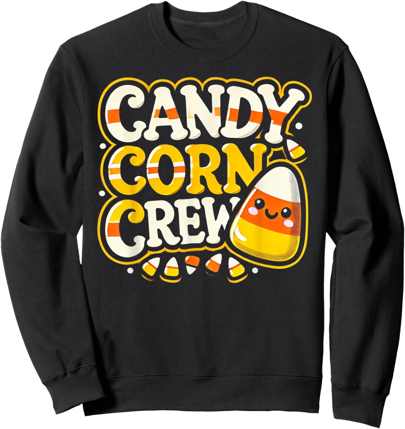 Candy Corn Crew Candy Love Halloween Sweet Sweatshirt - Sweatshirt | Black