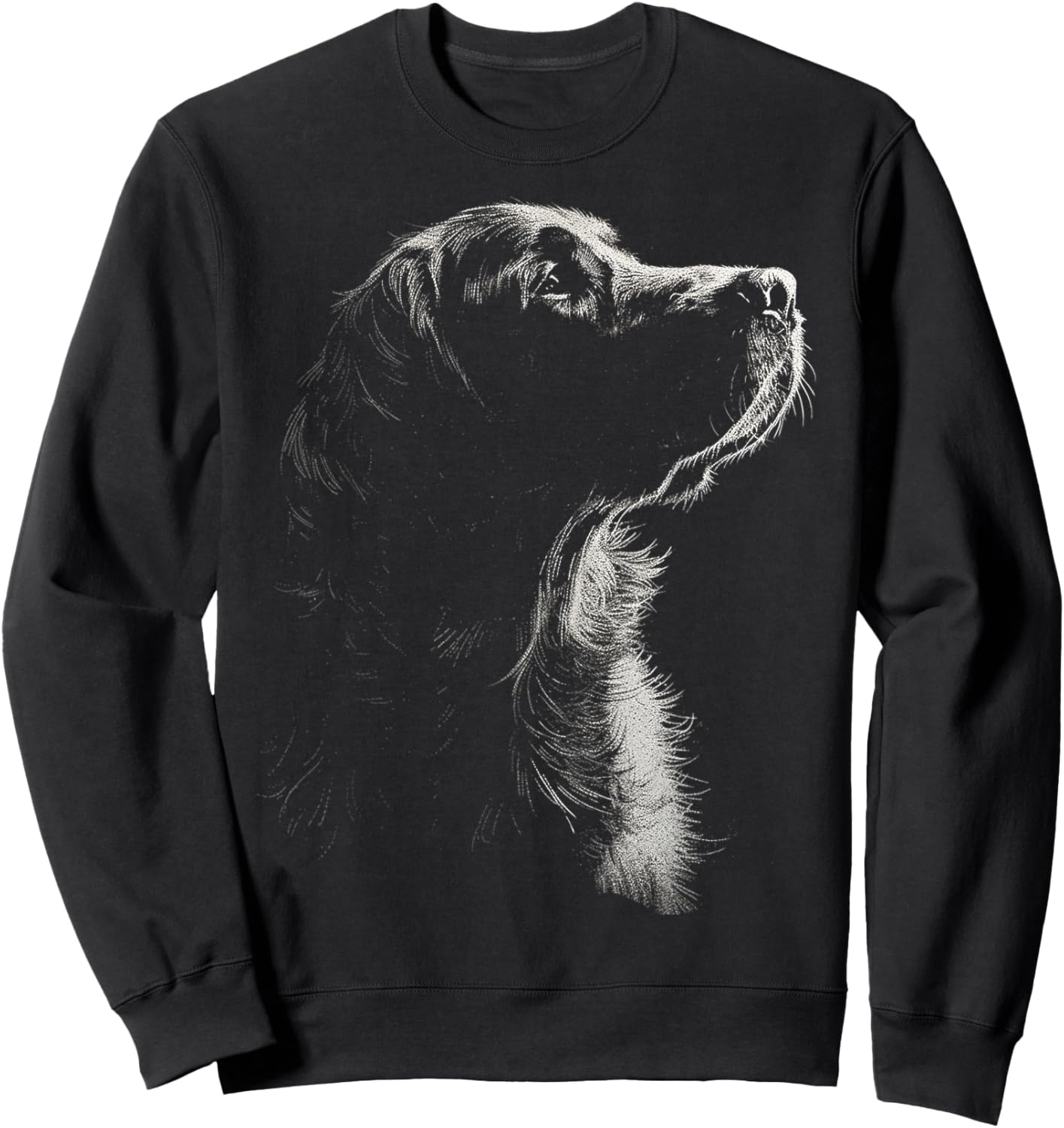 Golden Retriever Dog Graphic Pet Artwork Golden Retriever Men Women Kids Sweatshirt - Sweatshirt | Black