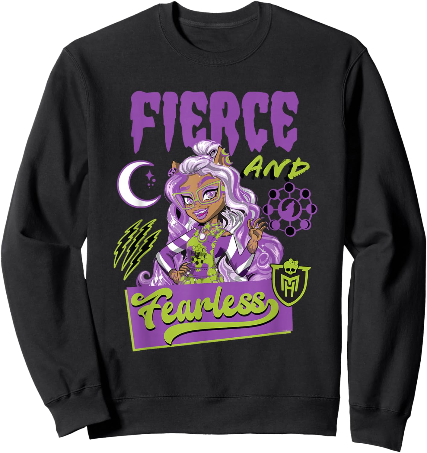 Monster High - Fierce and Fearless Clawdeen Sweatshirt - Sweatshirt | Black