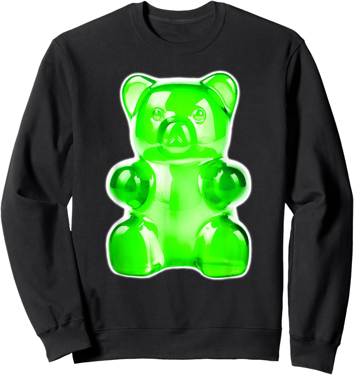 Green Gummy Bear Candy Sweatshirt - Sweatshirt | Black