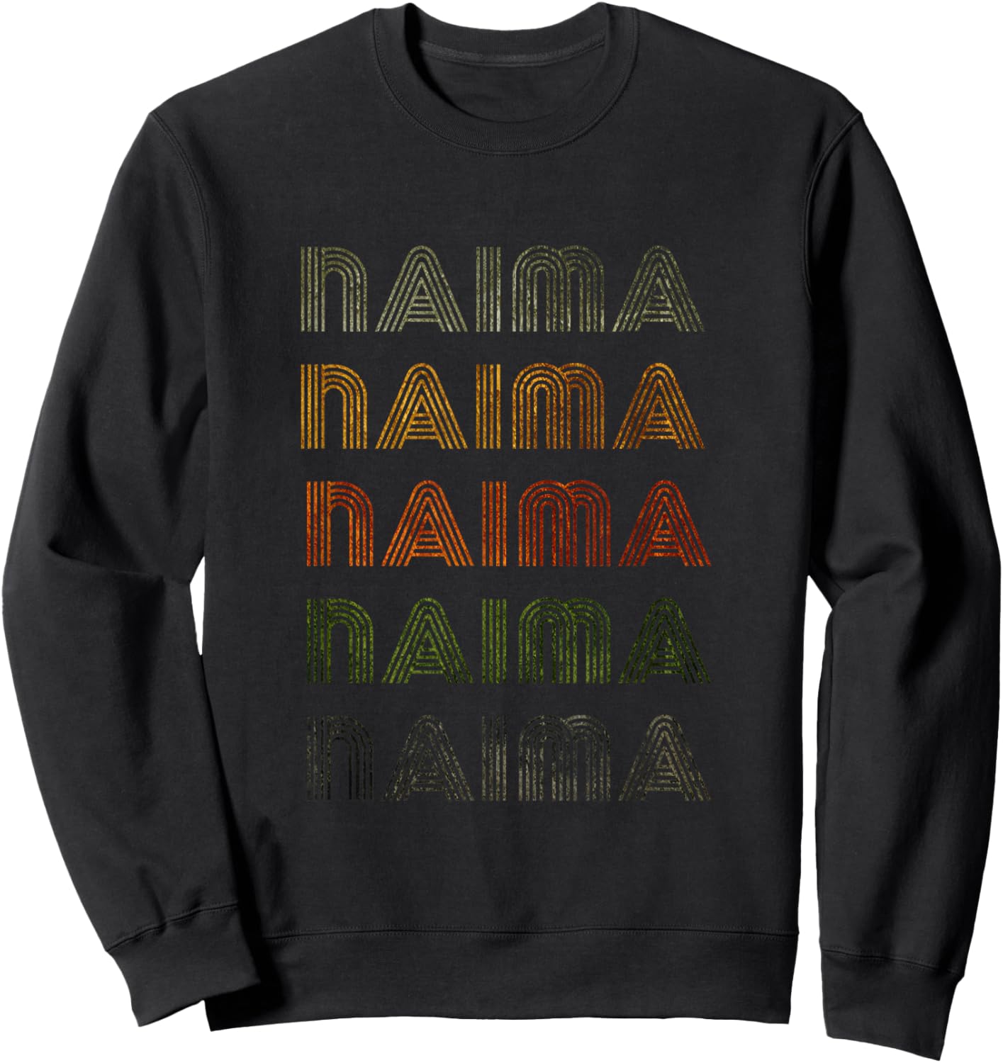 Love Heart Naima Grunge Vintage Style Black Naima Sweatshirt - Sweatshirt | Black