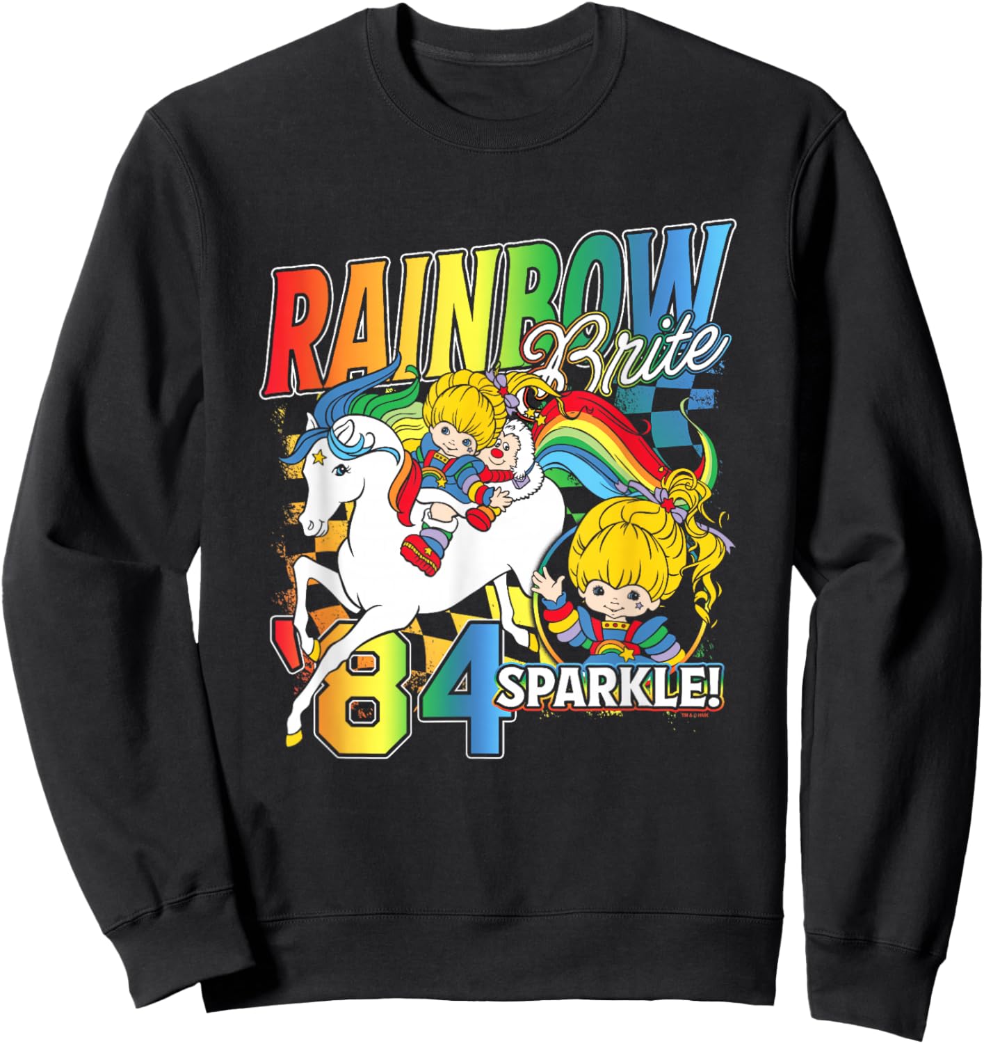 Rainbow Brite 84 Sparkle! Vintage Poster Sweatshirt - Sweatshirt | Black