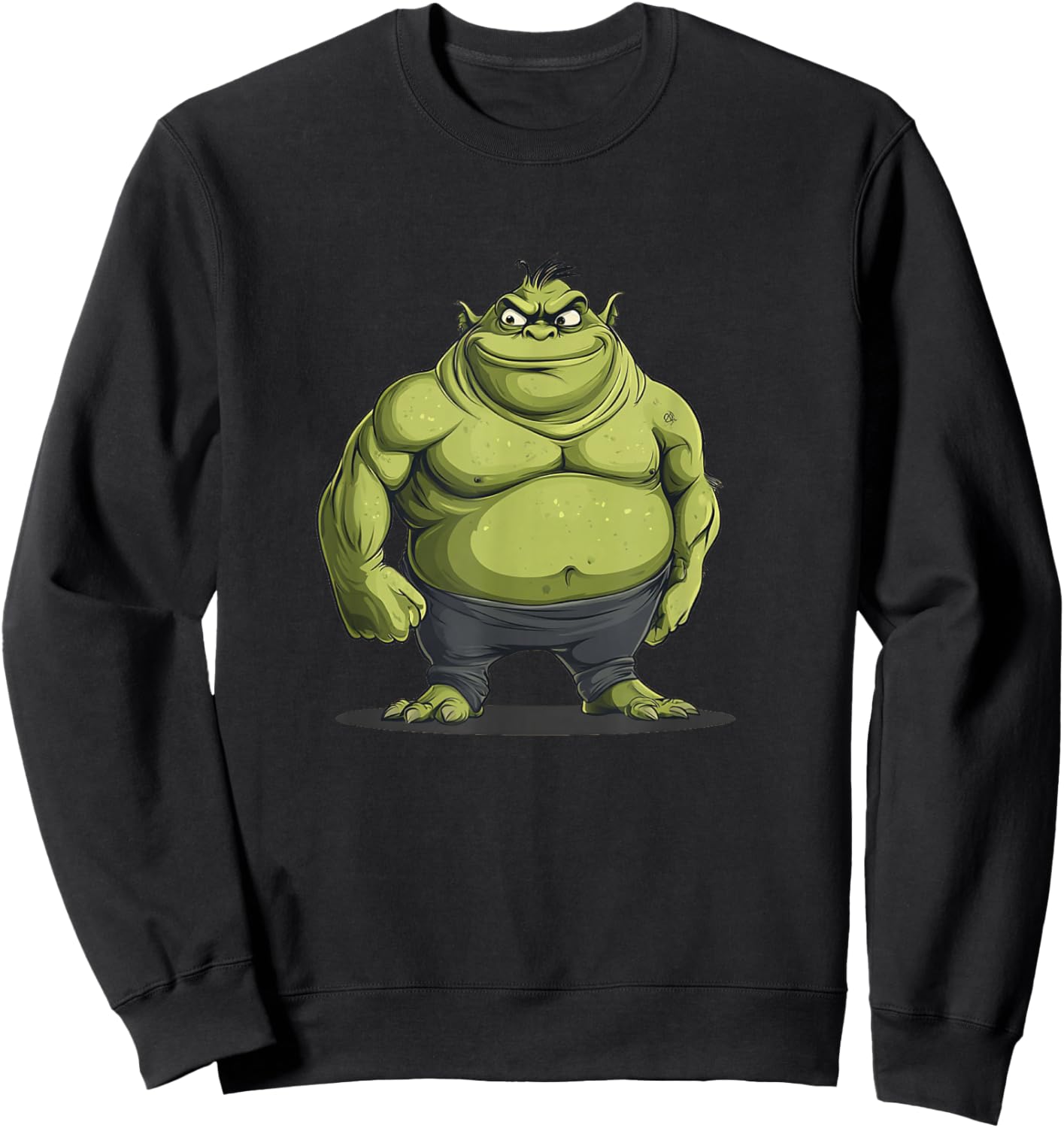 Awesome Ogre Emblem for a Strong Fantasy Look Sweatshirt - Sweatshirt | Black