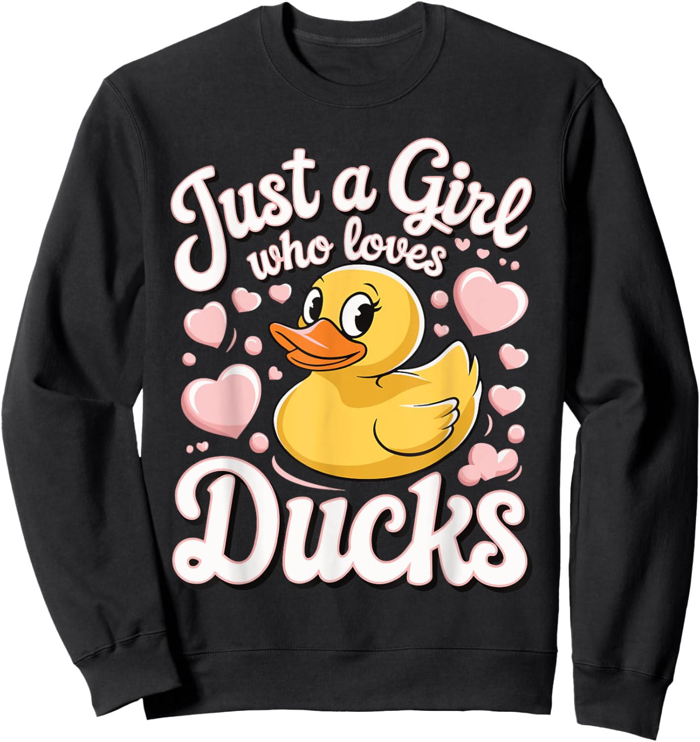 Just a girl who loves Ducks Girl Sweatshirt - Sweatshirt | Black