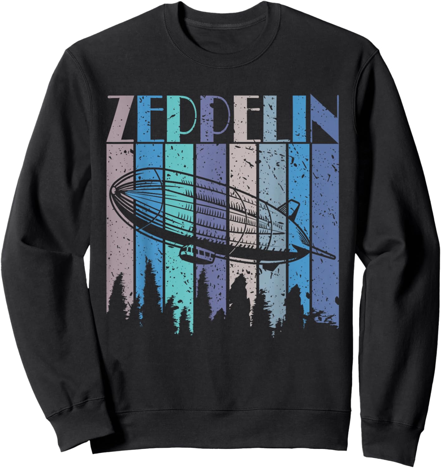 Vintage Zeppelin Funny Sunset Airship Pilot Dirigible Lovers Sweatshirt - Sweatshirt | Black