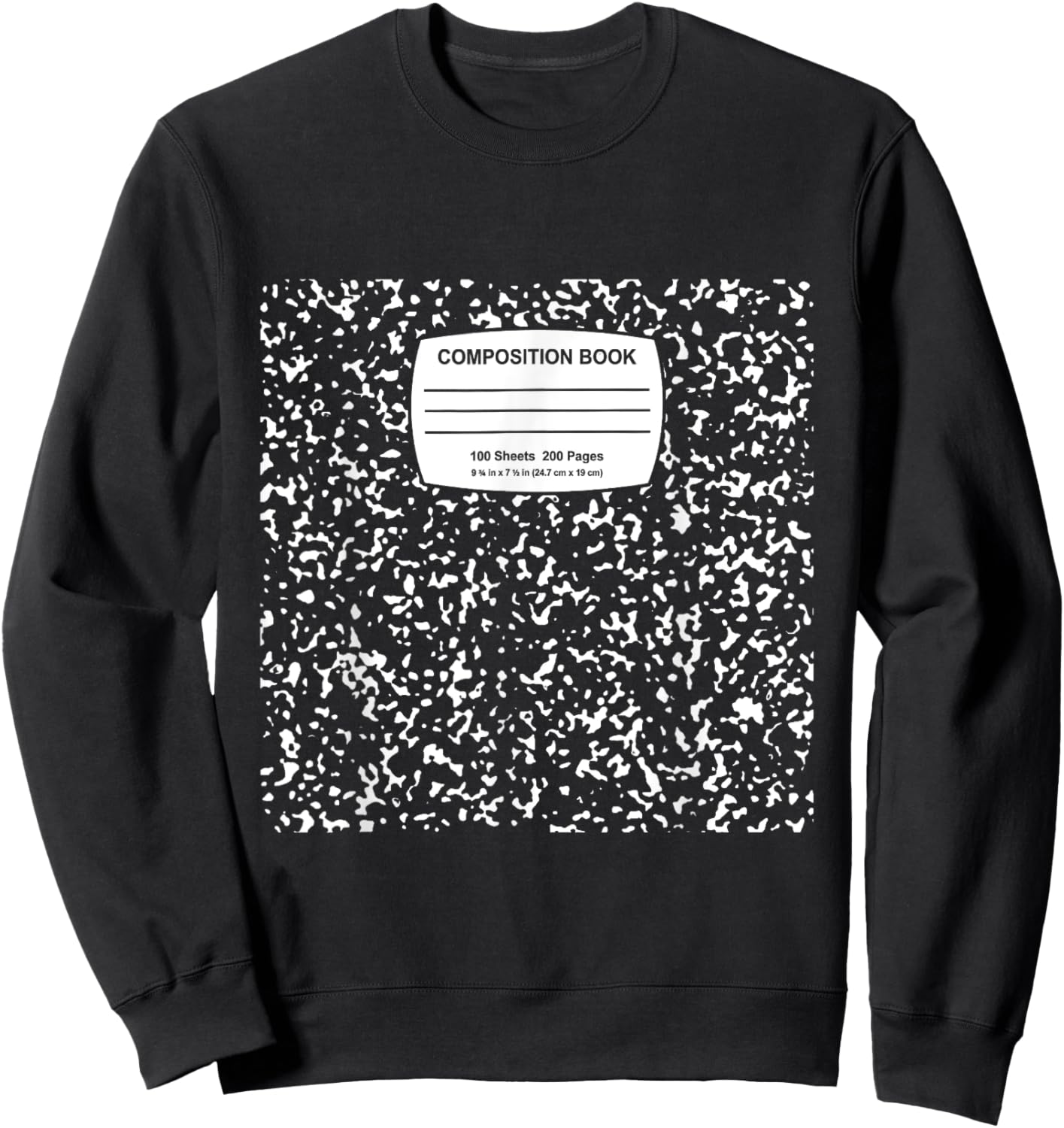 Composition Notebook Costume Teachers Matching Halloween Sweatshirt - Sweatshirt | Black