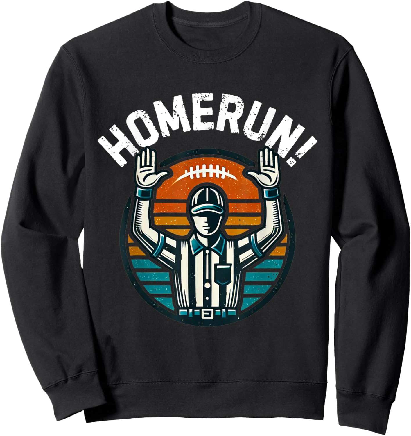 Homerun Touchdown Sports Mash Up Football Baseball Funny Sweatshirt - Sweatshirt | Black