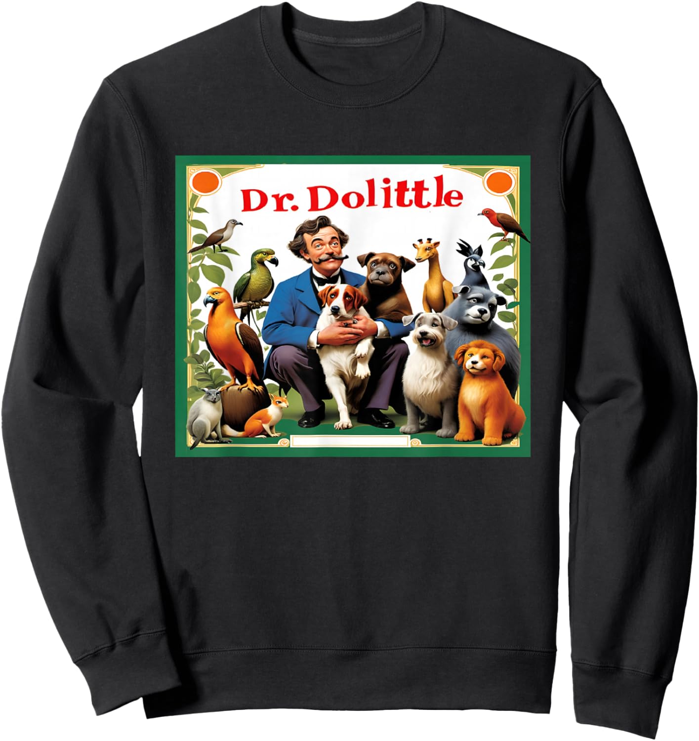 Animal Doctor & Communicator Dr Dolittle Children's Book Cover Sweatshirt - Sweatshirt | Black