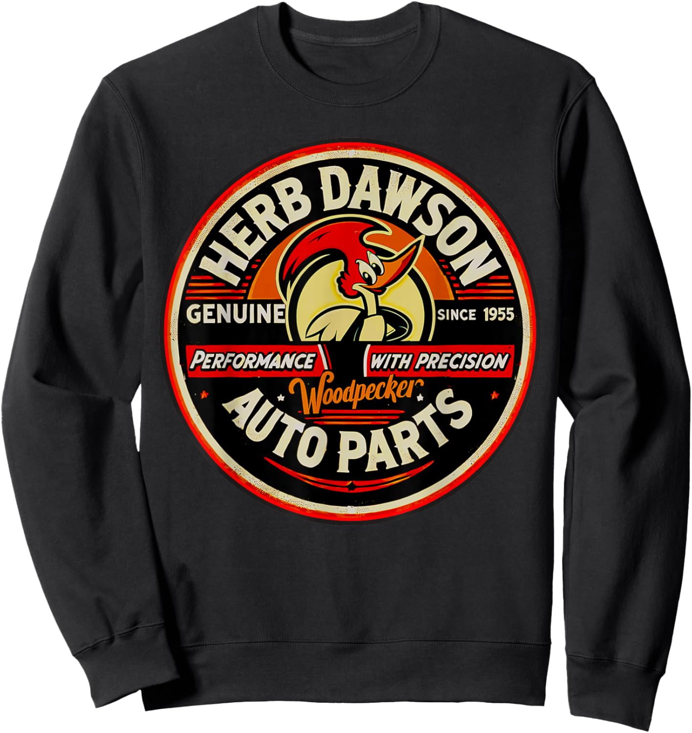 Retro Vintage Herb Dawson Clay Smith Cams Style Gas Station Sweatshirt - Sweatshirt | Black