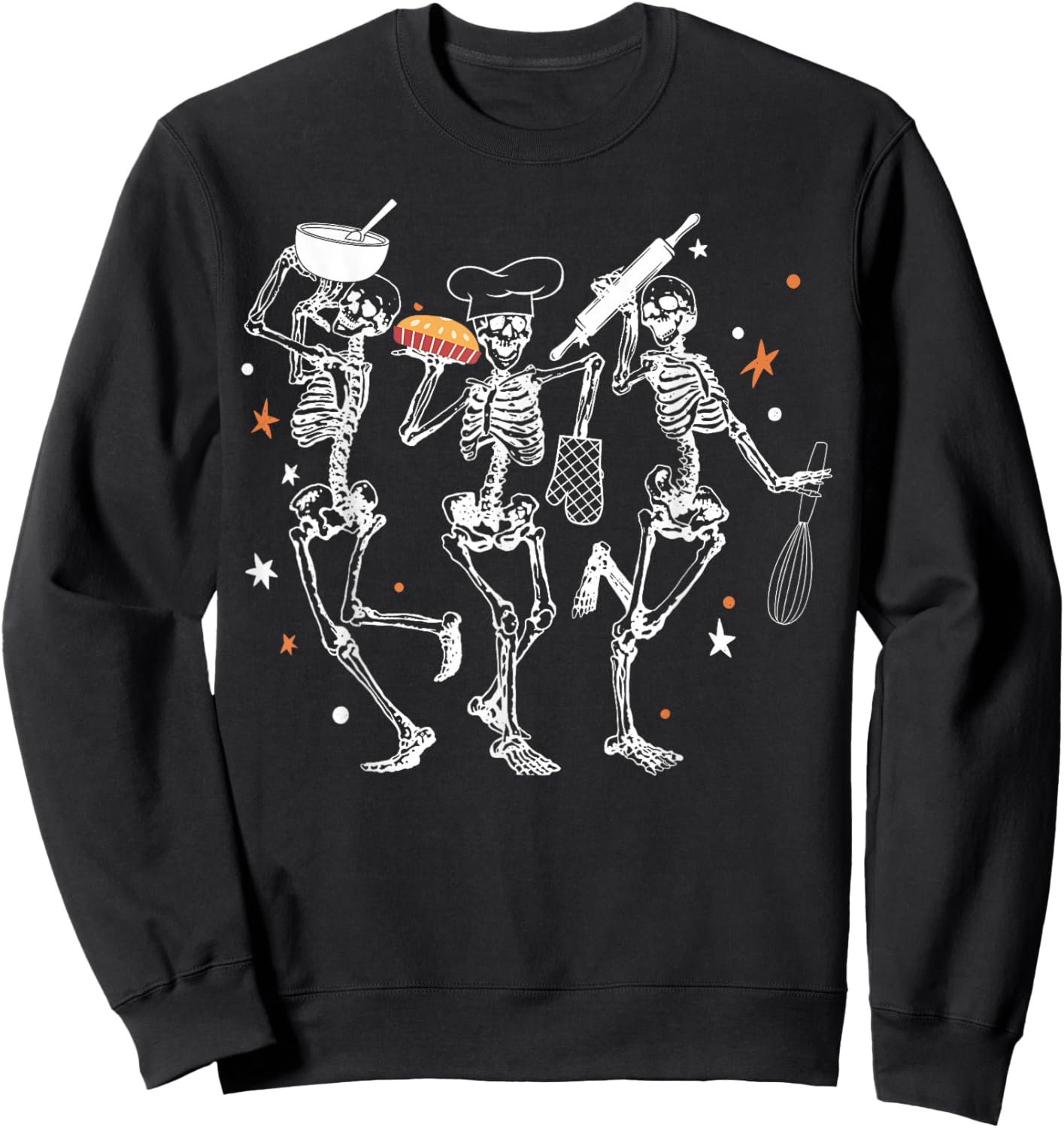 Dancing Skeletons Baking Cookie Baker Pastry Baker Sweatshirt - Sweatshirt | Black