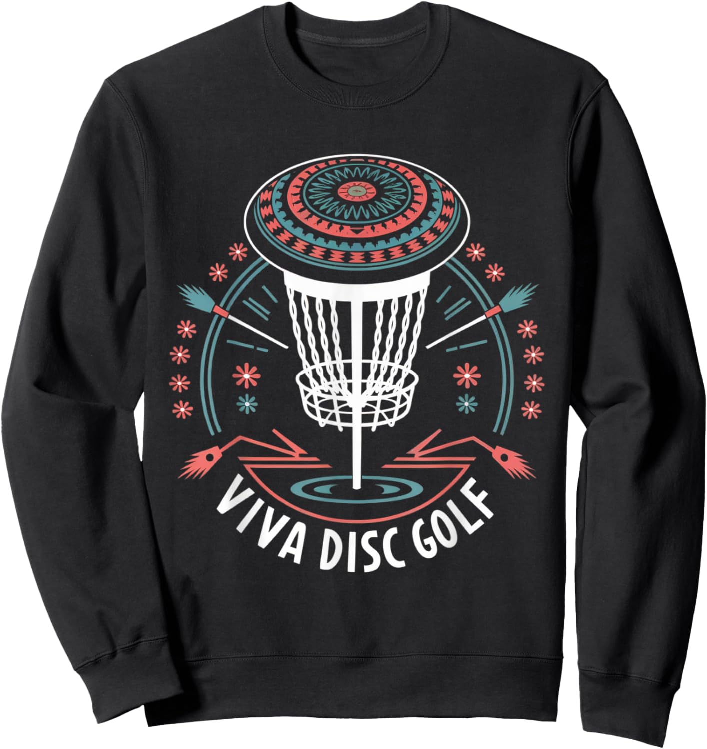 Funny Disc Golf Mexico Men Women Disc Golf Mexican Golfer Sweatshirt - Sweatshirt | Black