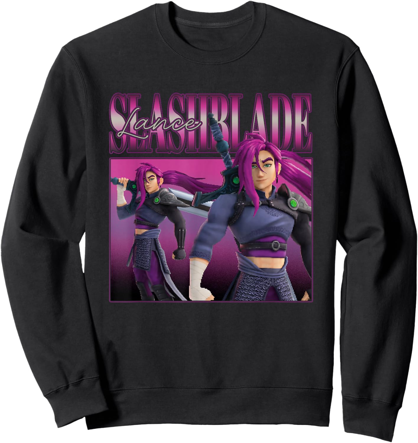 Disney Pixar Inside Out 2 Slashblade Lance Retro Big Poster Sweatshirt - Sweatshirt | Black
