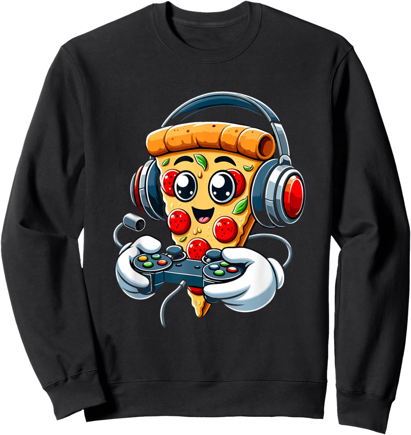 Gamer Pizza Video Gaming Boy Enthusiast Gamer Teen Sweatshirt - Sweatshirt | Black