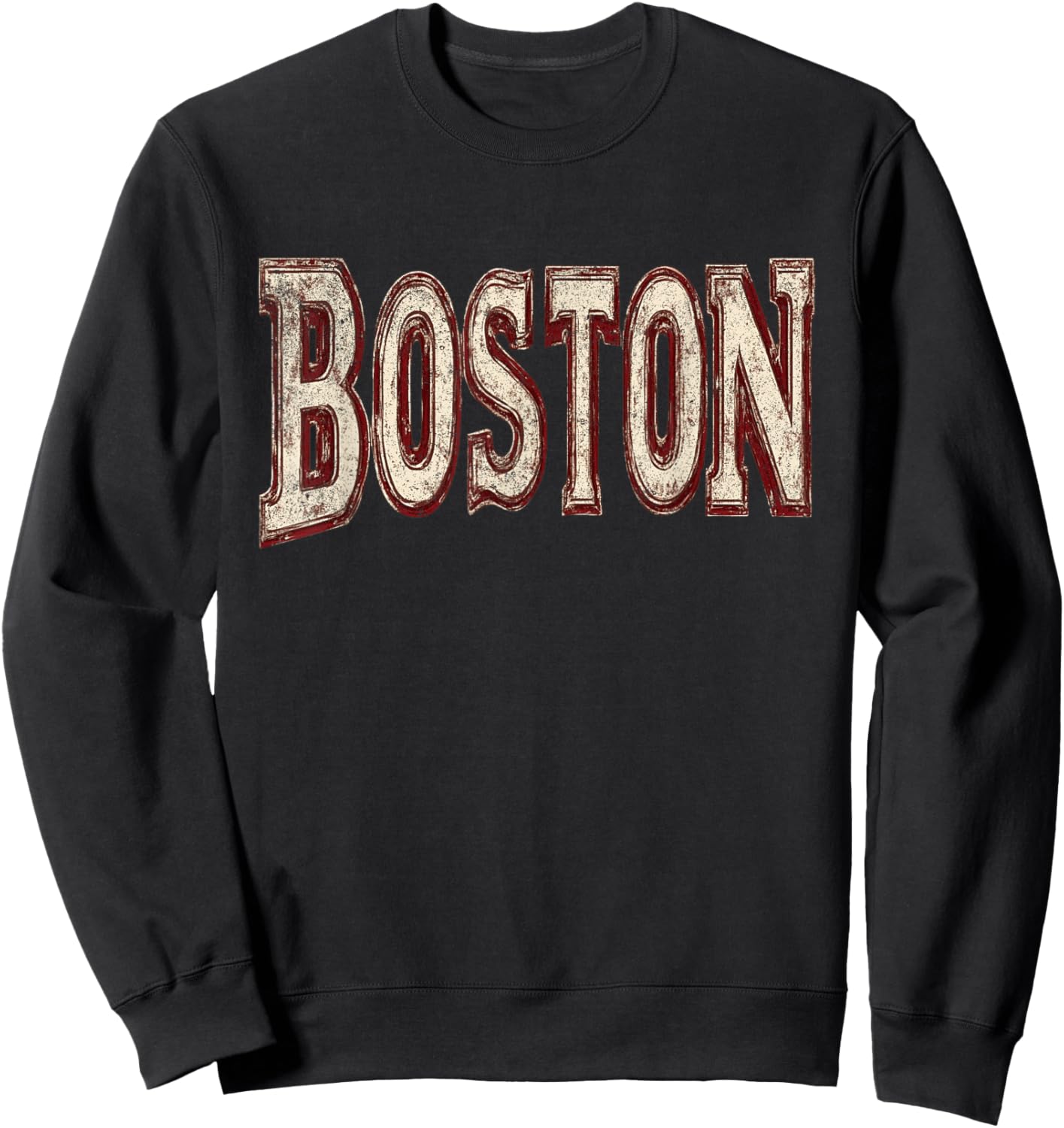 Boston Vintage Retro Sweatshirt - Sweatshirt | Black