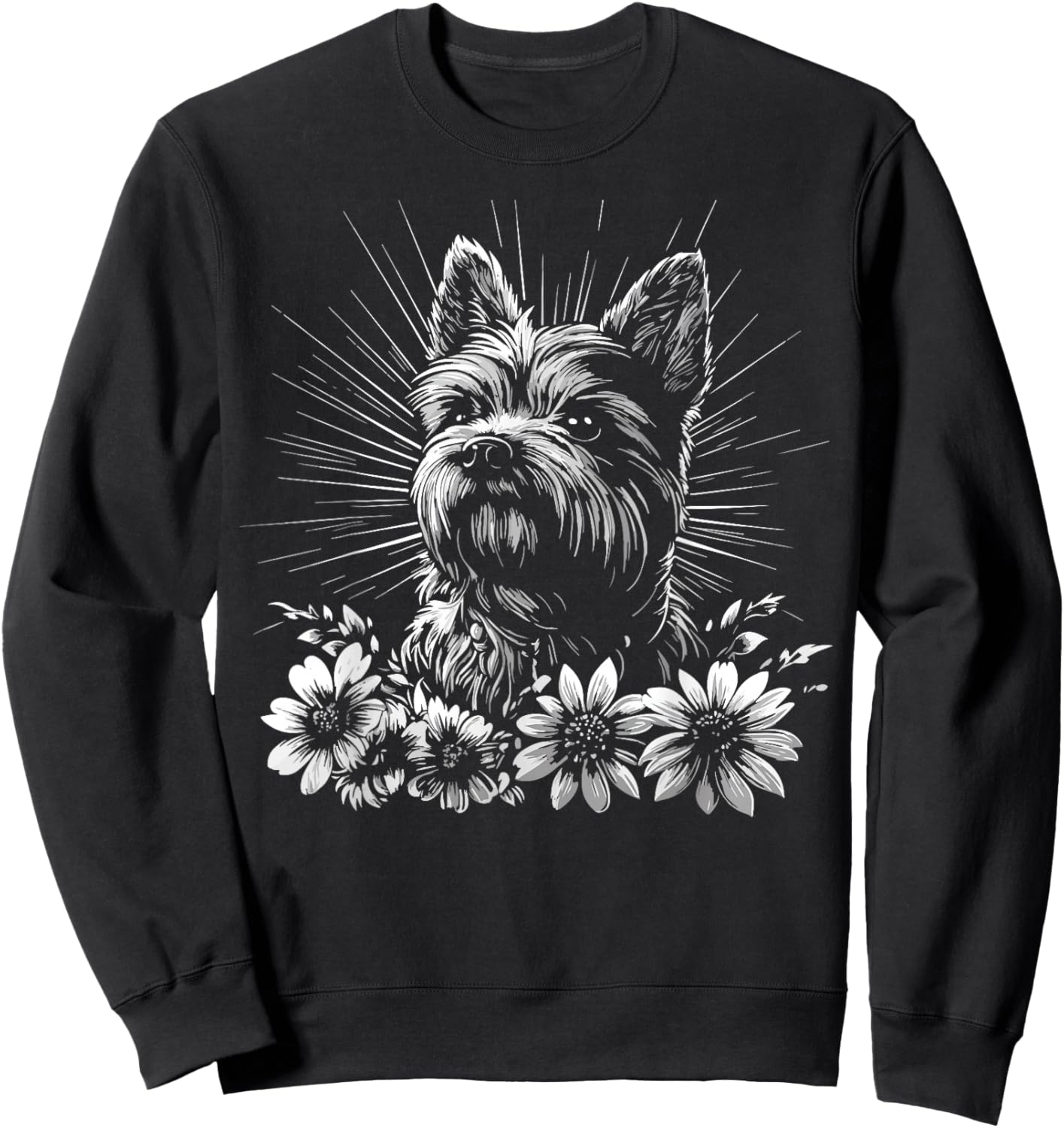 Retro Cairn Terrier Dog Lover Tattoo Style Sweatshirt - Sweatshirt | Black