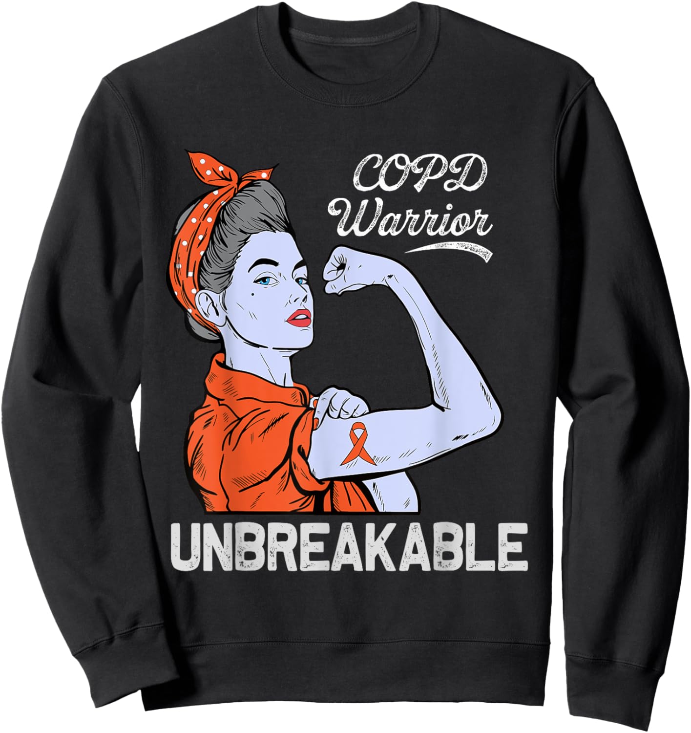 COPD Warrior Chronic Obstructive Pulmonary Disease Awareness Sweatshirt - Sweatshirt | Black