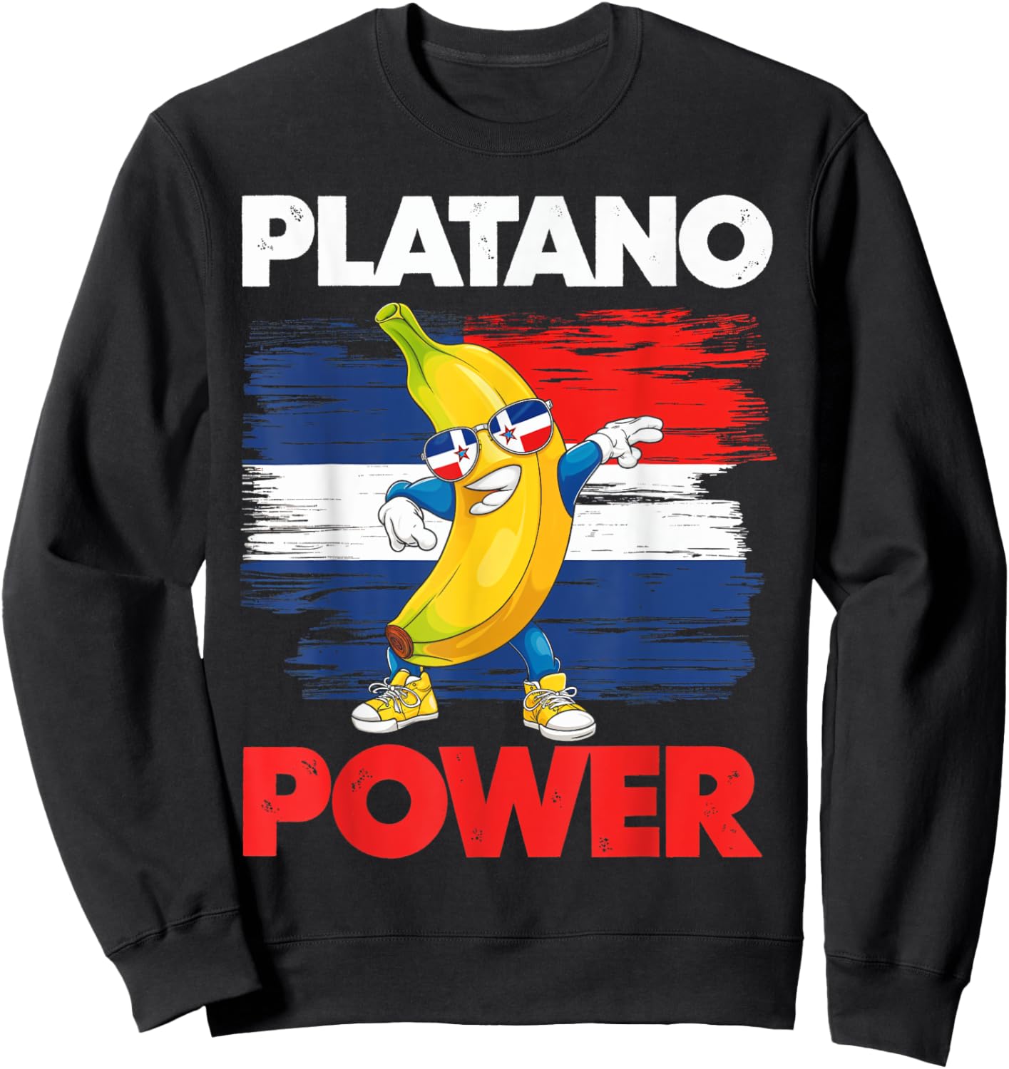 Platano Power Banana Caribbean Dominican Republic Sweatshirt - Sweatshirt | Black