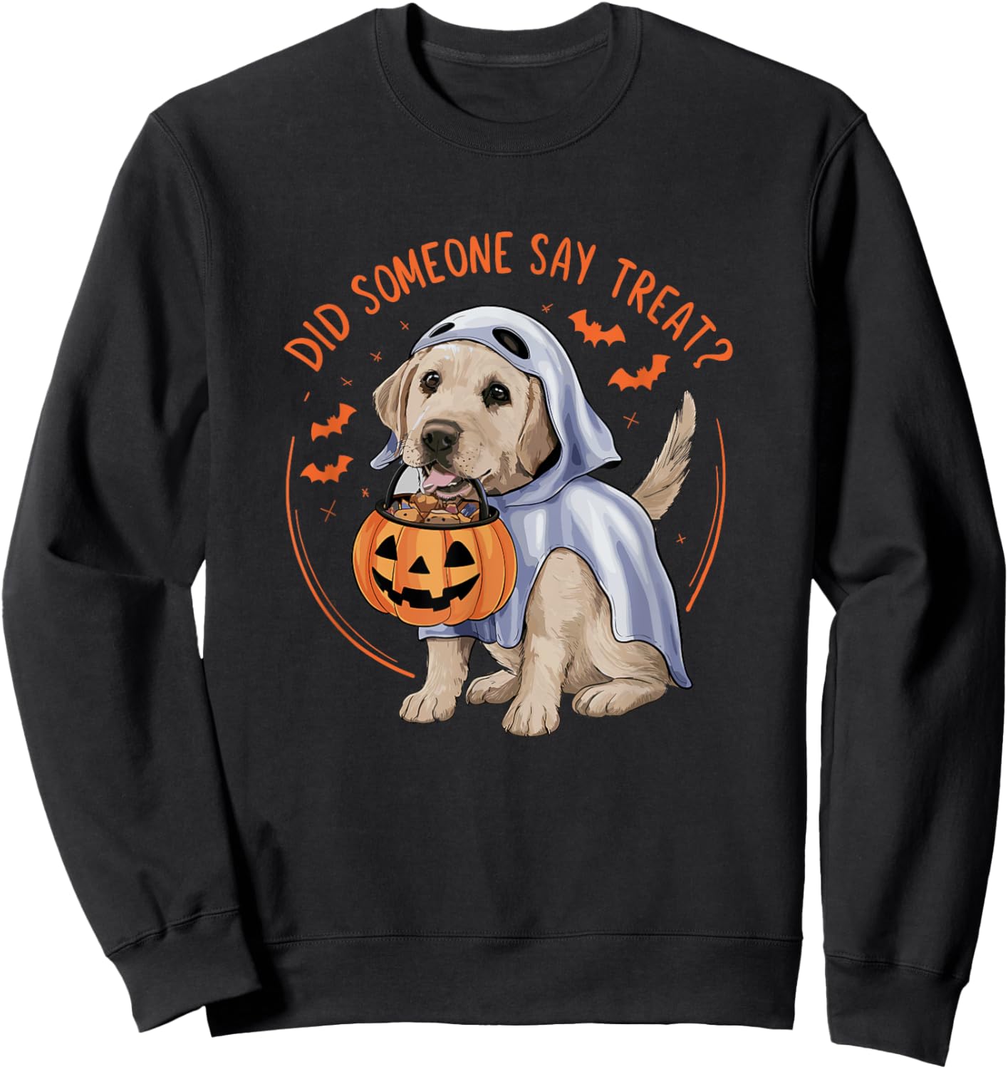 Did Someone Say Treat? Halloween Labrador Dog Women Kids Sweatshirt - Sweatshirt | Black