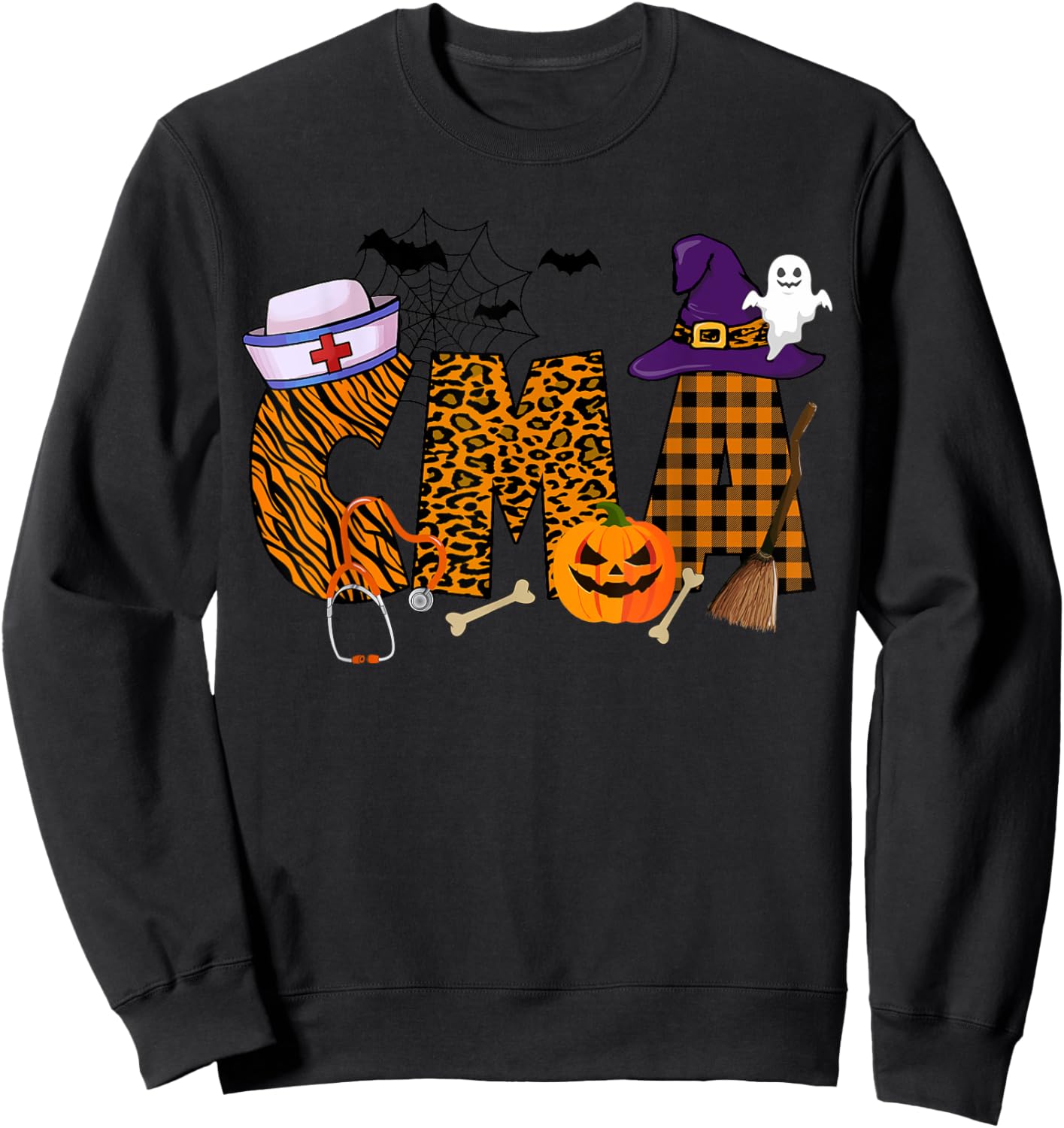 Retro Cma Halloween Shirt Nurse Life Cma Women Sweatshirt - Sweatshirt | Black