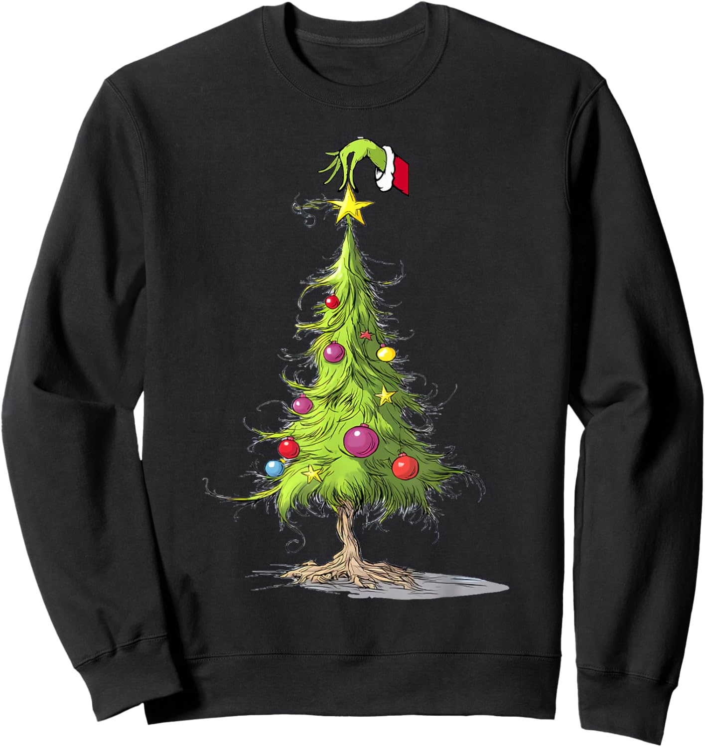 Merry Christmas Tree Christmas Shirts And Men Sweatshirt - Sweatshirt | Black