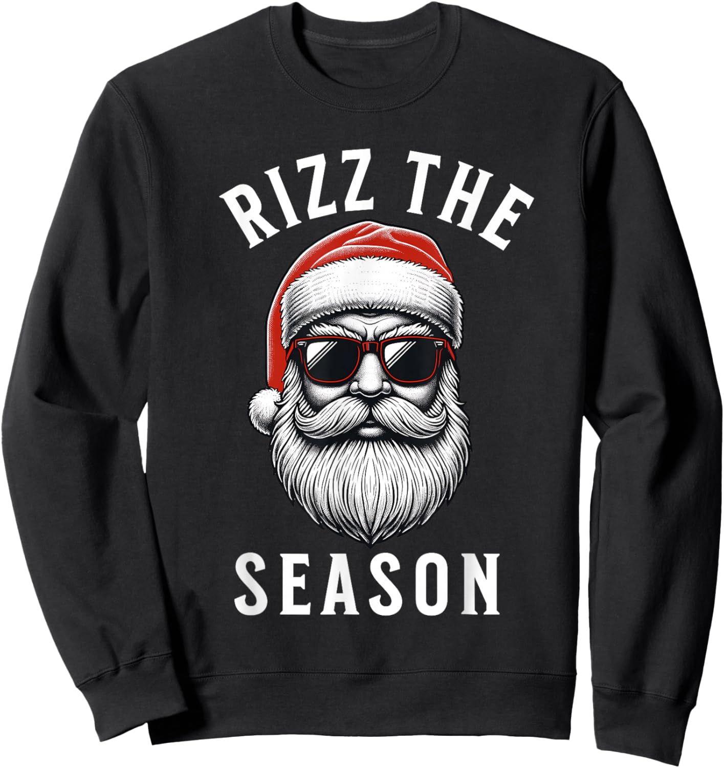 Rizz The Season Silly Christmas Funny Santa Men Teen Boys Sweatshirt - Sweatshirt | Black