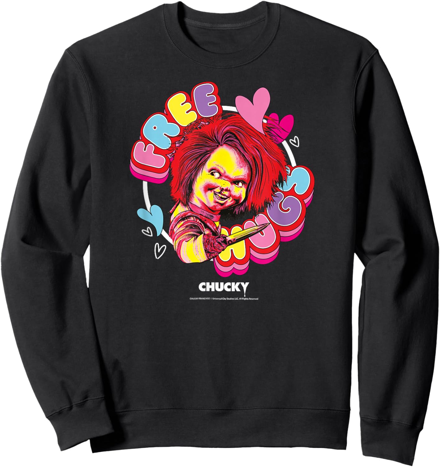 Chucky Free Hugs Stab Sweatshirt - Sweatshirt | Black