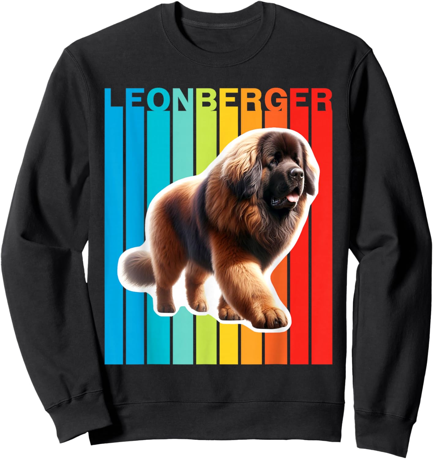 Colorful Leonberger Sweatshirt - Sweatshirt | Black