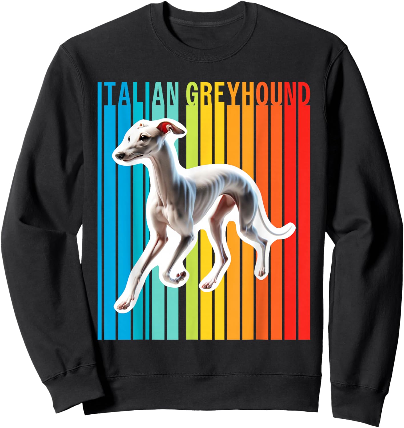 Colorful Italian Greyhound Sweatshirt - Sweatshirt | Black