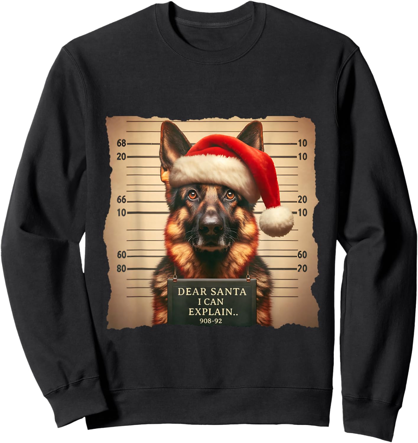 German Shepherd Dog Christmas Dear Santa I Can Explain Sweatshirt - Sweatshirt | Black