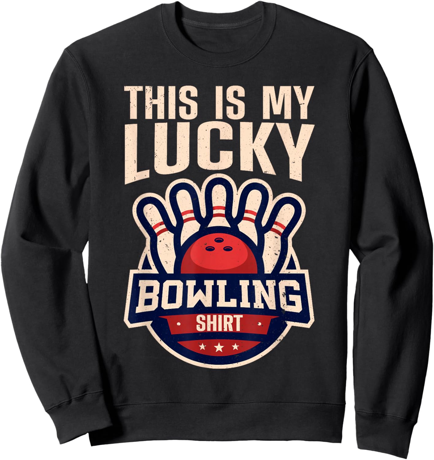 Funny Bowling Design Women Kids Bowling Lover Bowler Sweatshirt - Sweatshirt | Black