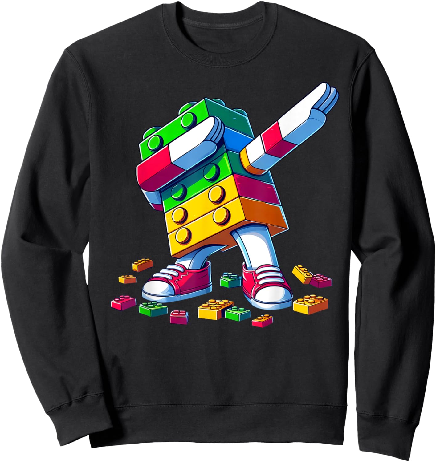 Dabbing Building Blocks Brick Toy Dab Dance Kids Boys & Men Sweatshirt - Sweatshirt | Black