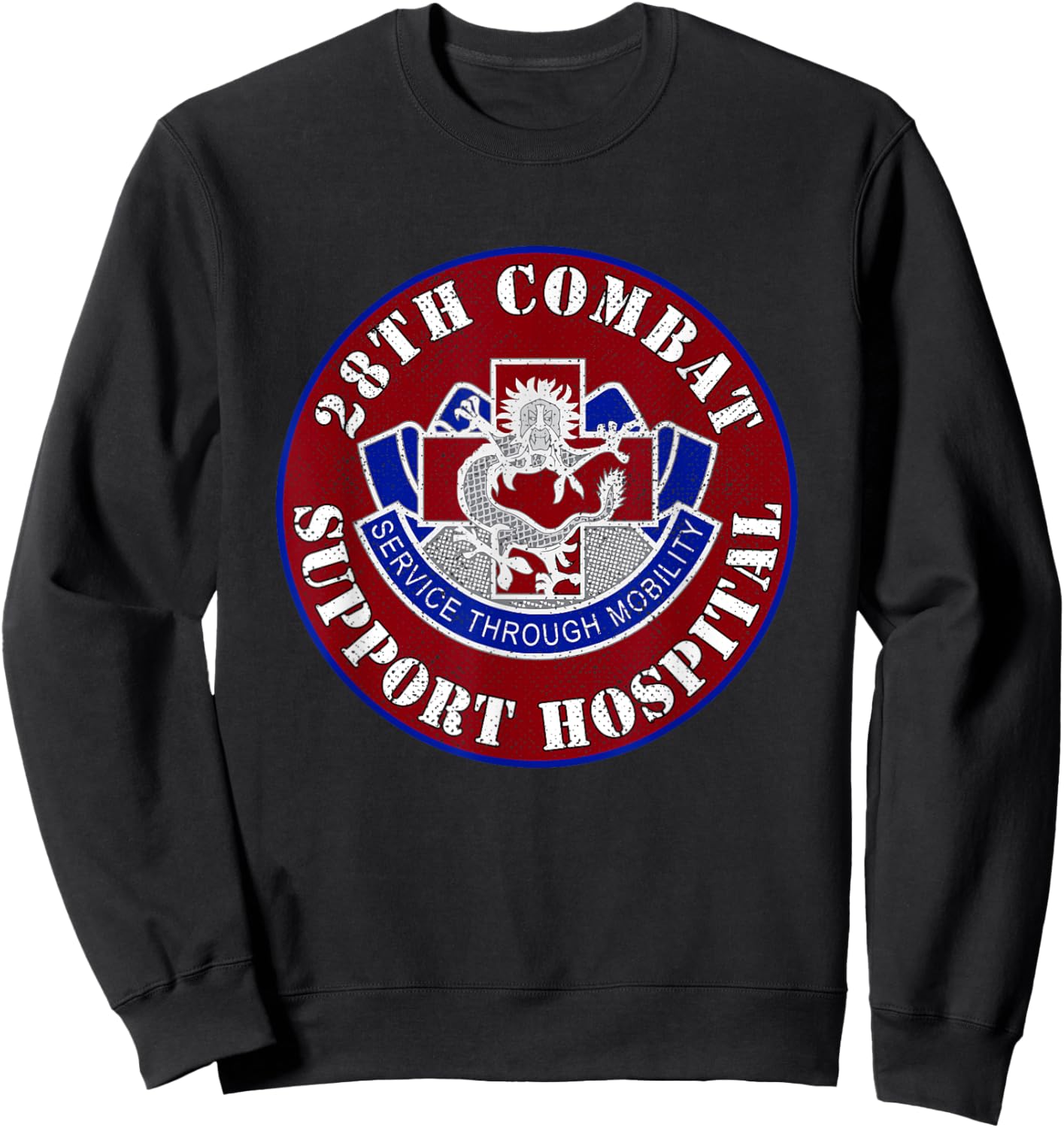 28th Combat Support Hospital Veterans Day Vintage Gifts Sweatshirt - Sweatshirt | Black