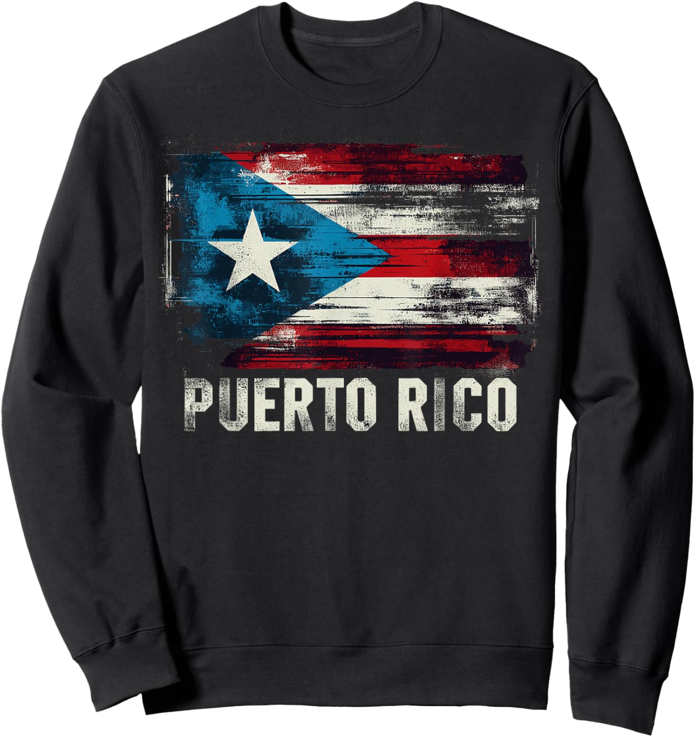 Puerto Rico Flag Lover Heritage Month Hispanic Boricua Rica Sweatshirt - Sweatshirt | Black