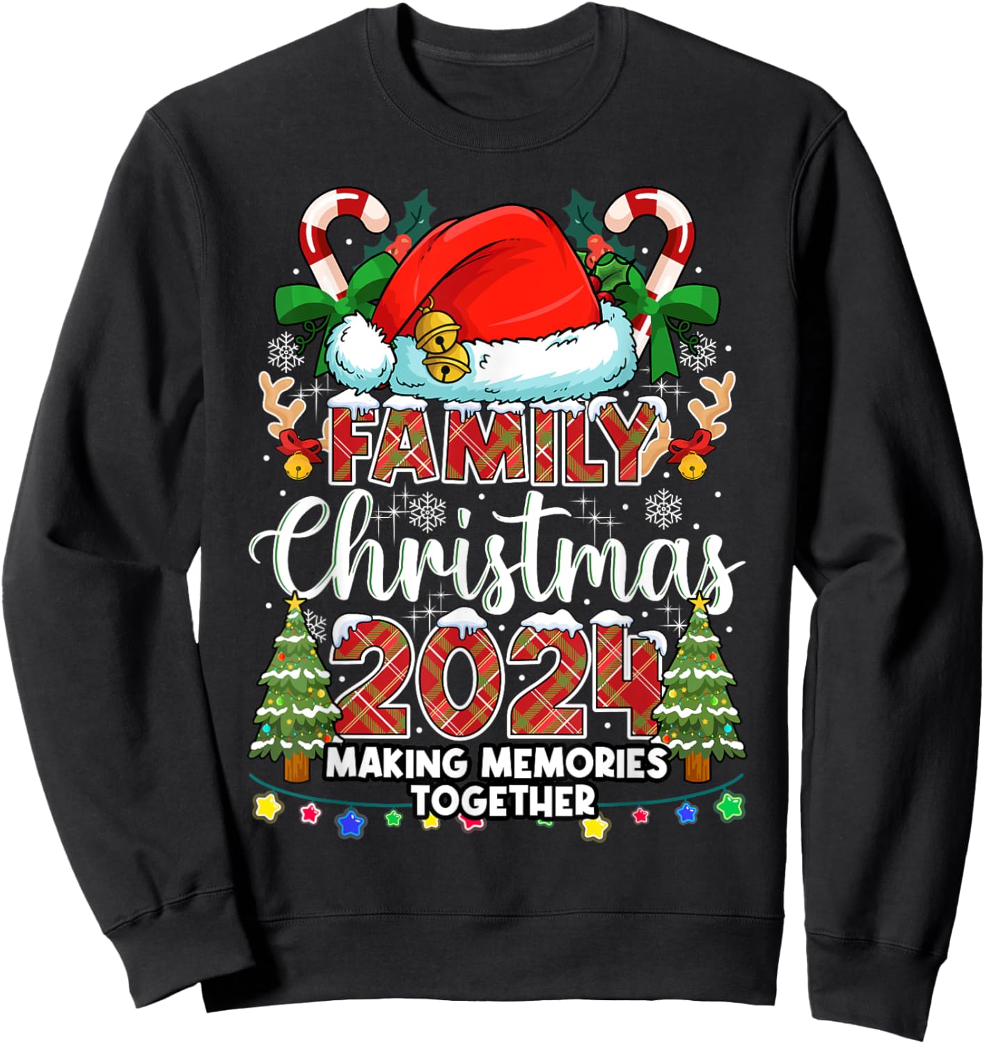 Family Christmas 2024 Matching Family Christmas Squad Xmas Sweatshirt - Sweatshirt | Black