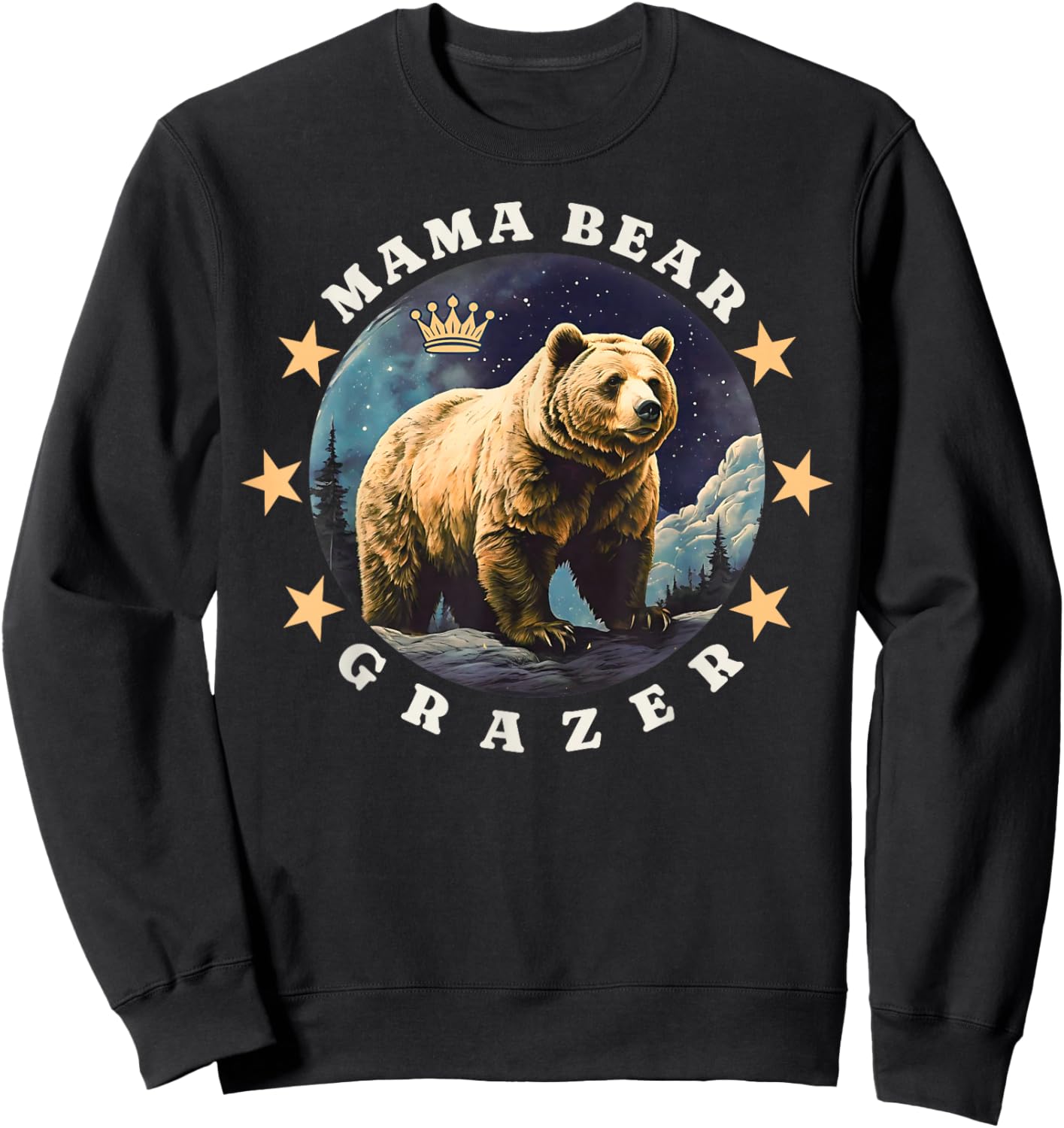 Mama Bear Grazer Sweatshirt - Sweatshirt | Black