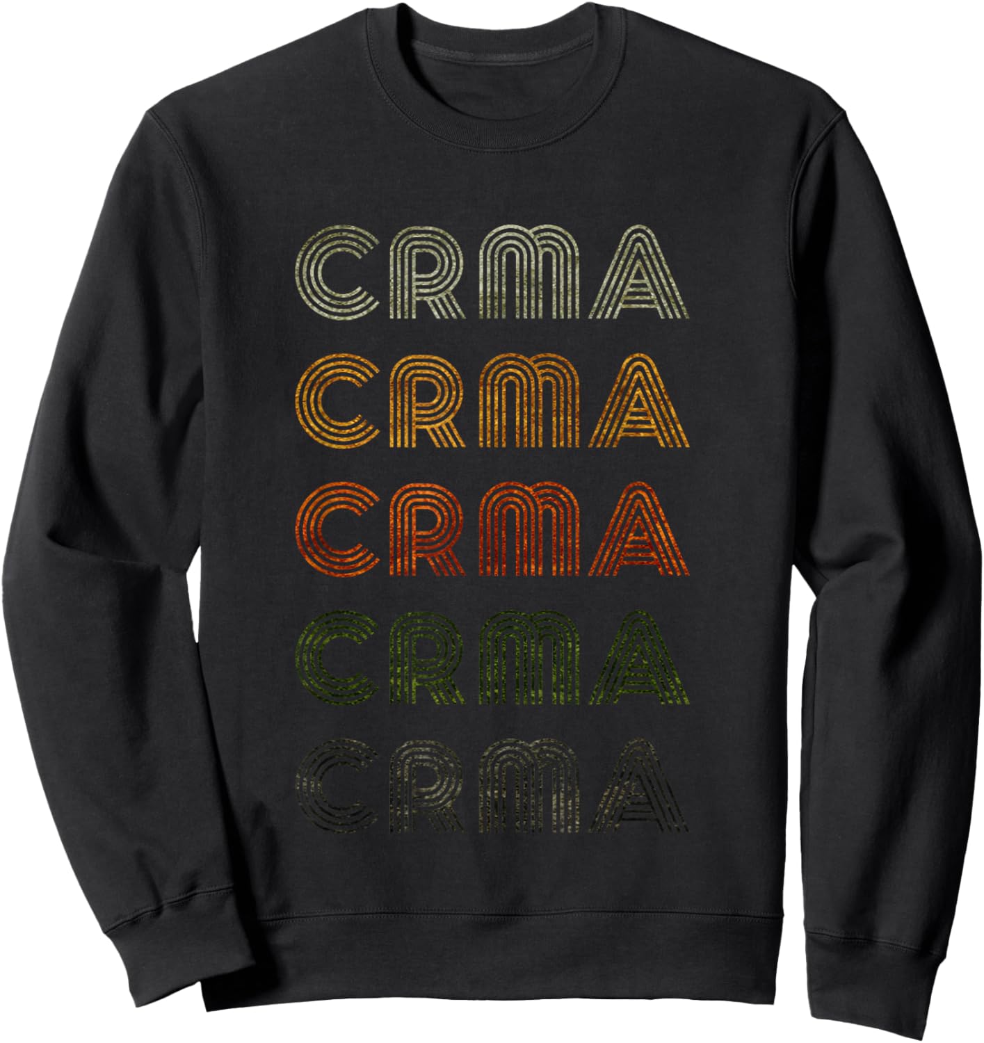 Love Heart Crma Grunge Vintage Style Black Crma Sweatshirt - Sweatshirt | Black