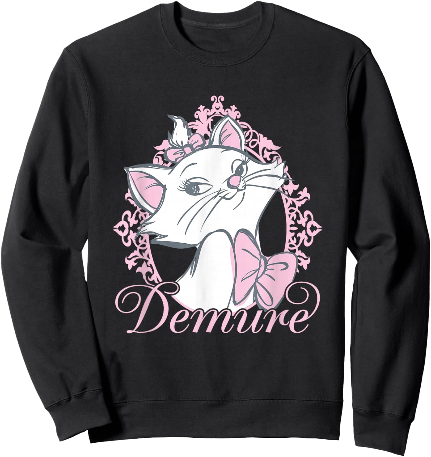 Disney The Aristocats Cute Marie Demure Sketch Chest Frame Sweatshirt - Sweatshirt | Black