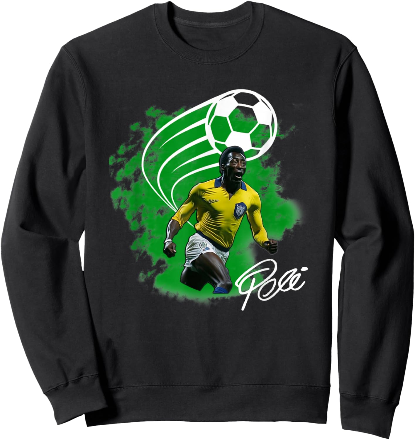 Pele_Brasil_006 Sweatshirt - Sweatshirt | Black