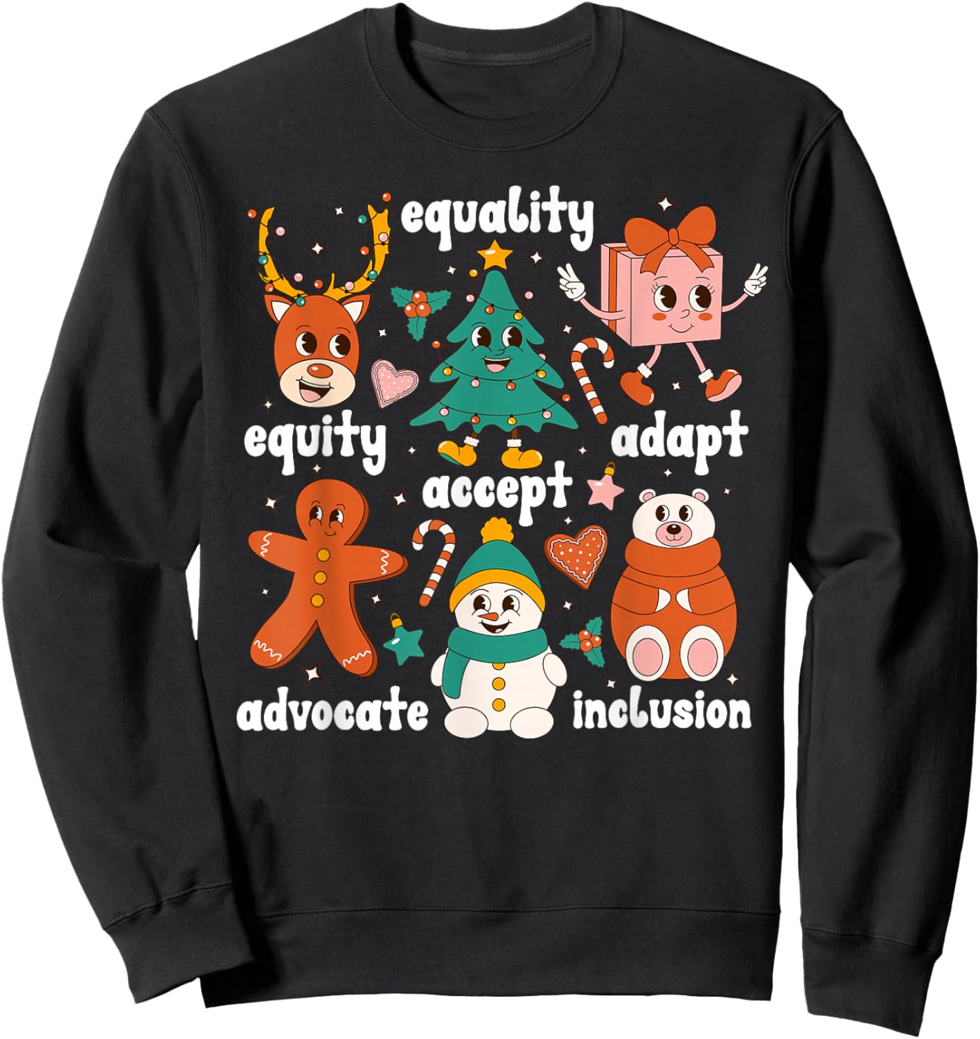 SPED Teacher Christmas Special Education Teacher Xmas Party Sweatshirt - Sweatshirt | Black