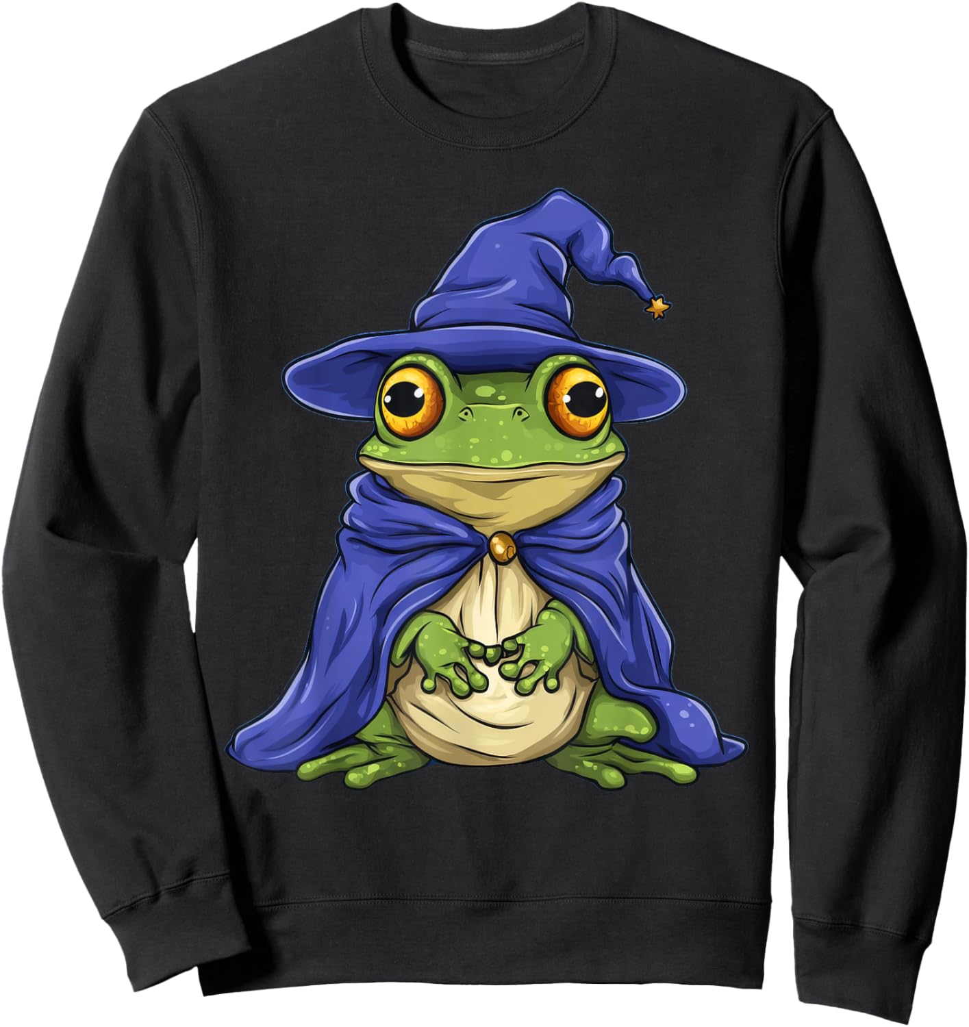 Frog Wizard Fantasy Sweatshirt - Sweatshirt | Black
